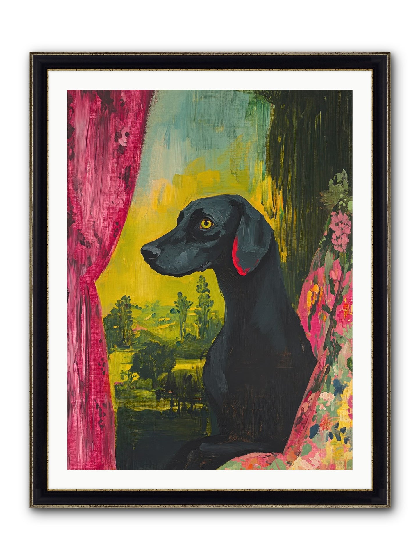 Shadow At Daybreak Framed Print - Black & Gold 30x40