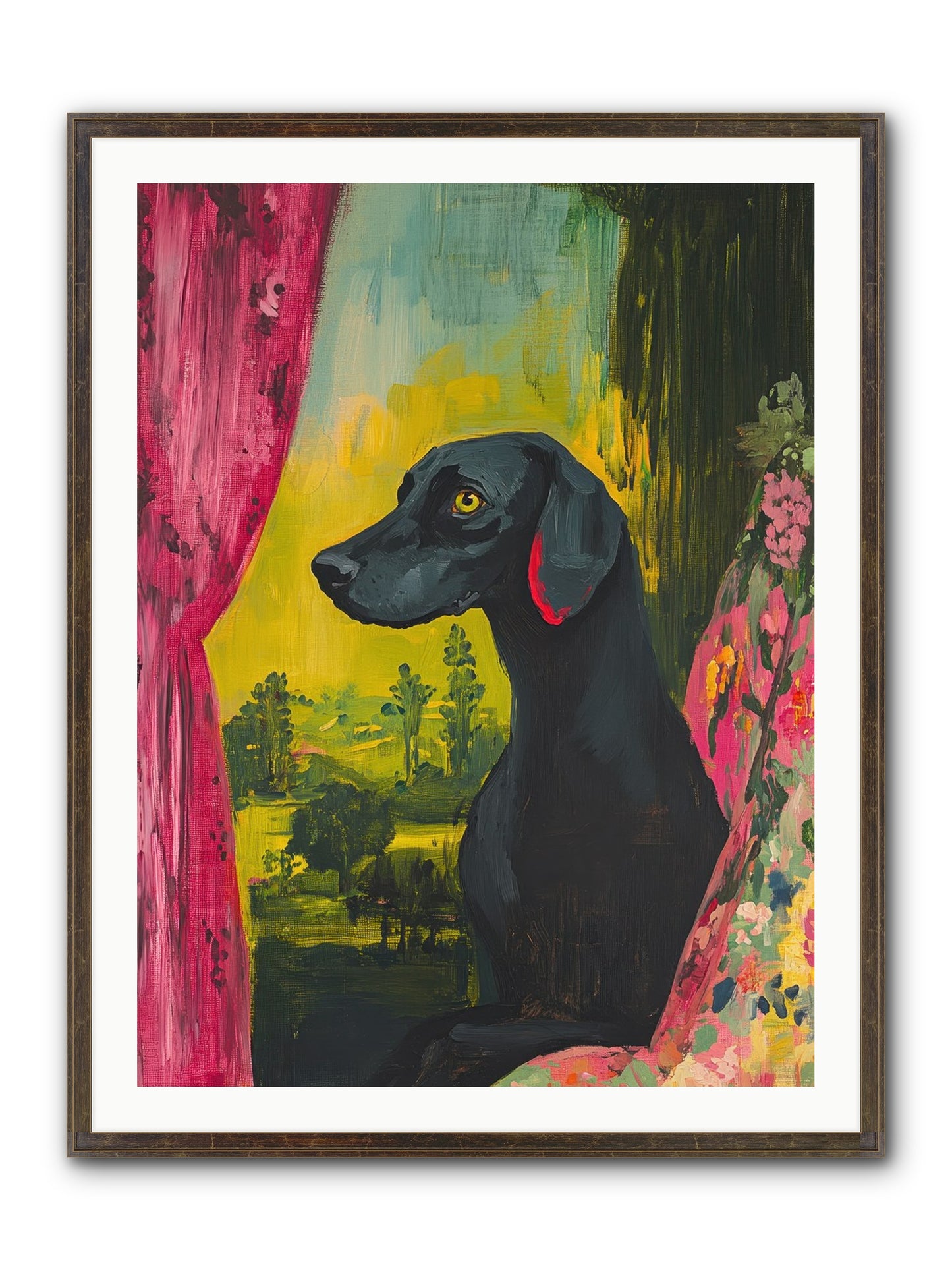 Shadow At Daybreak Framed Print - Slimwoods Black/Gold 30x40