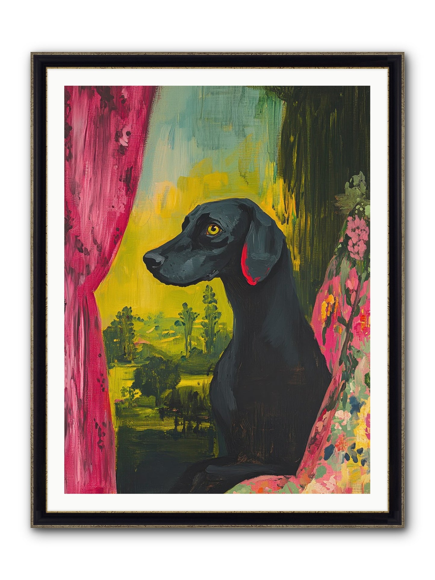 Shadow At Daybreak Framed Print - Black & Gold 36x48