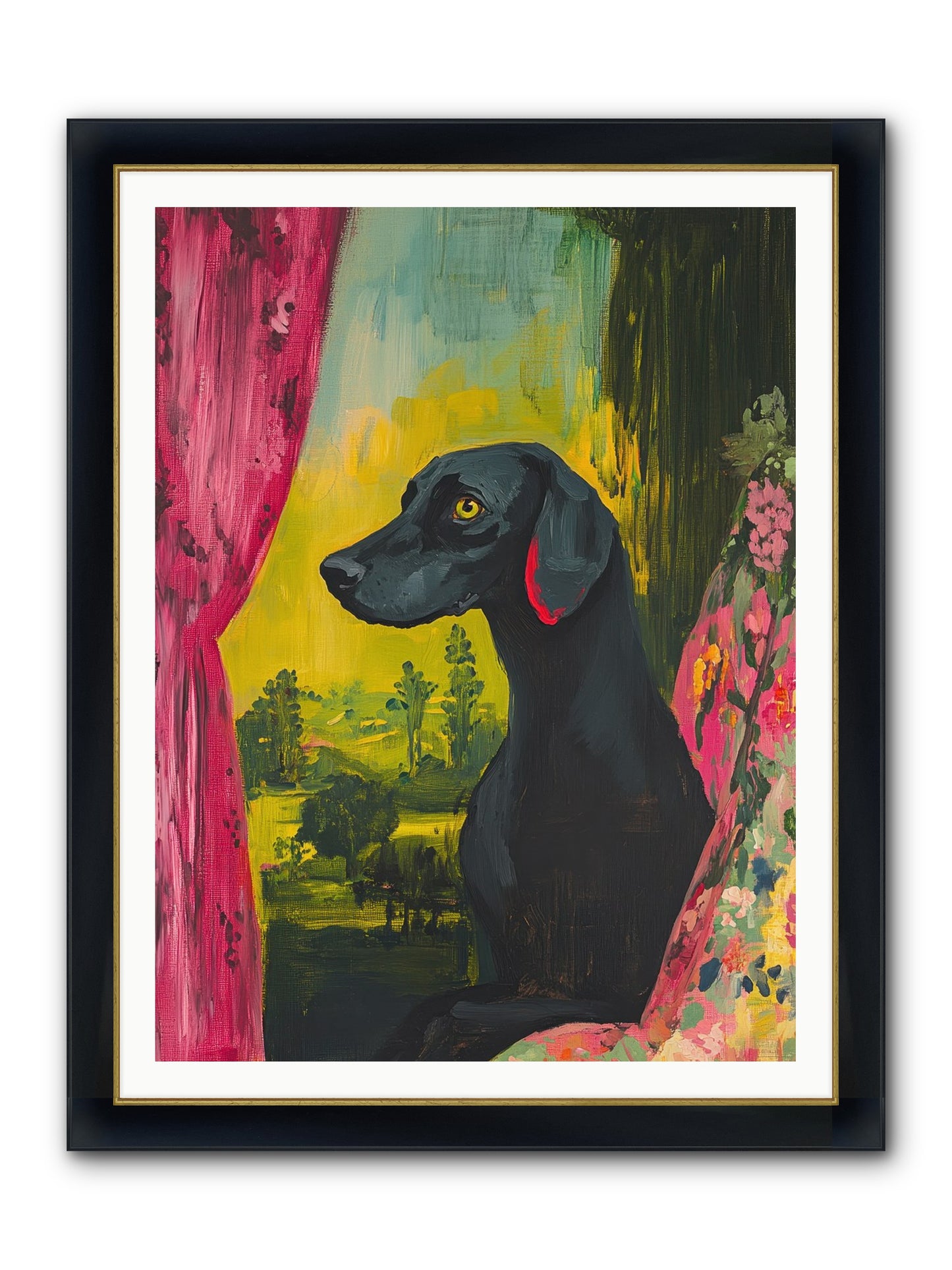 Shadow At Daybreak Framed Print - Wide Black w/Gold 36x48