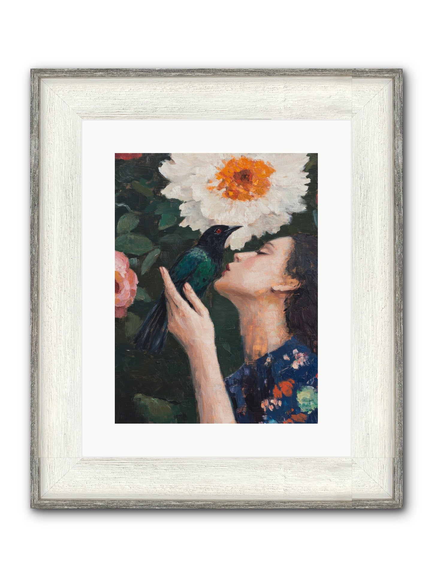 Shadow Brilliance Framed Print - Driftwood White 12x16