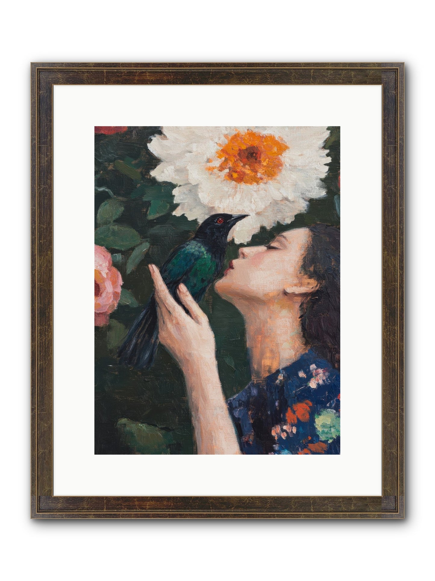 Shadow Brilliance Framed Print - Slimwoods Black/Gold 12x16