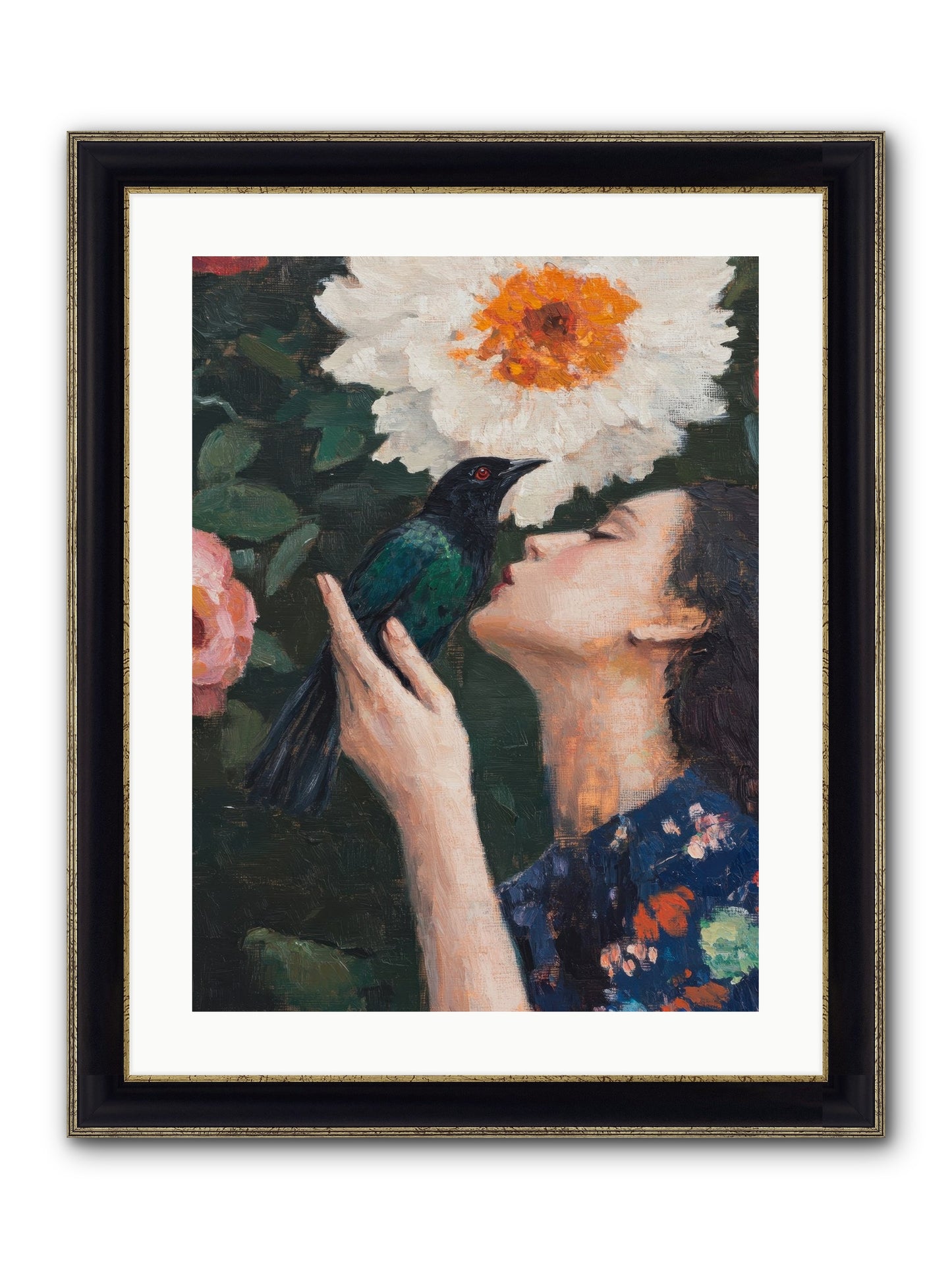 Shadow Brilliance Framed Print - Black & Gold 18x24