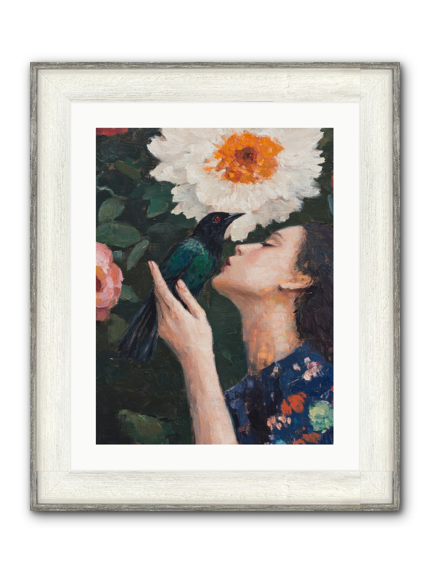Shadow Brilliance Framed Print - Driftwood White 18x24