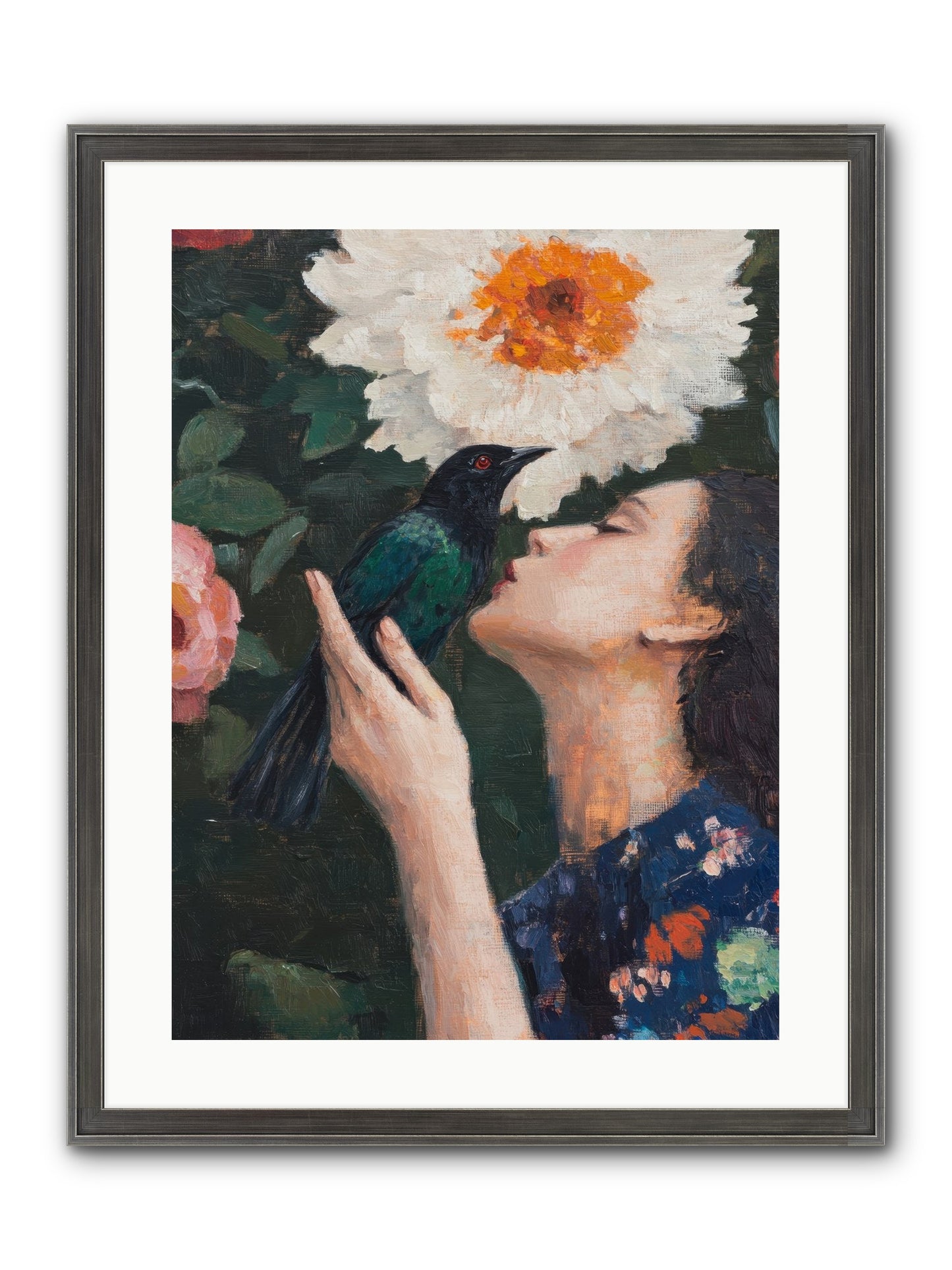 Shadow Brilliance Framed Print - Slimwoods Black/Silver 18x24