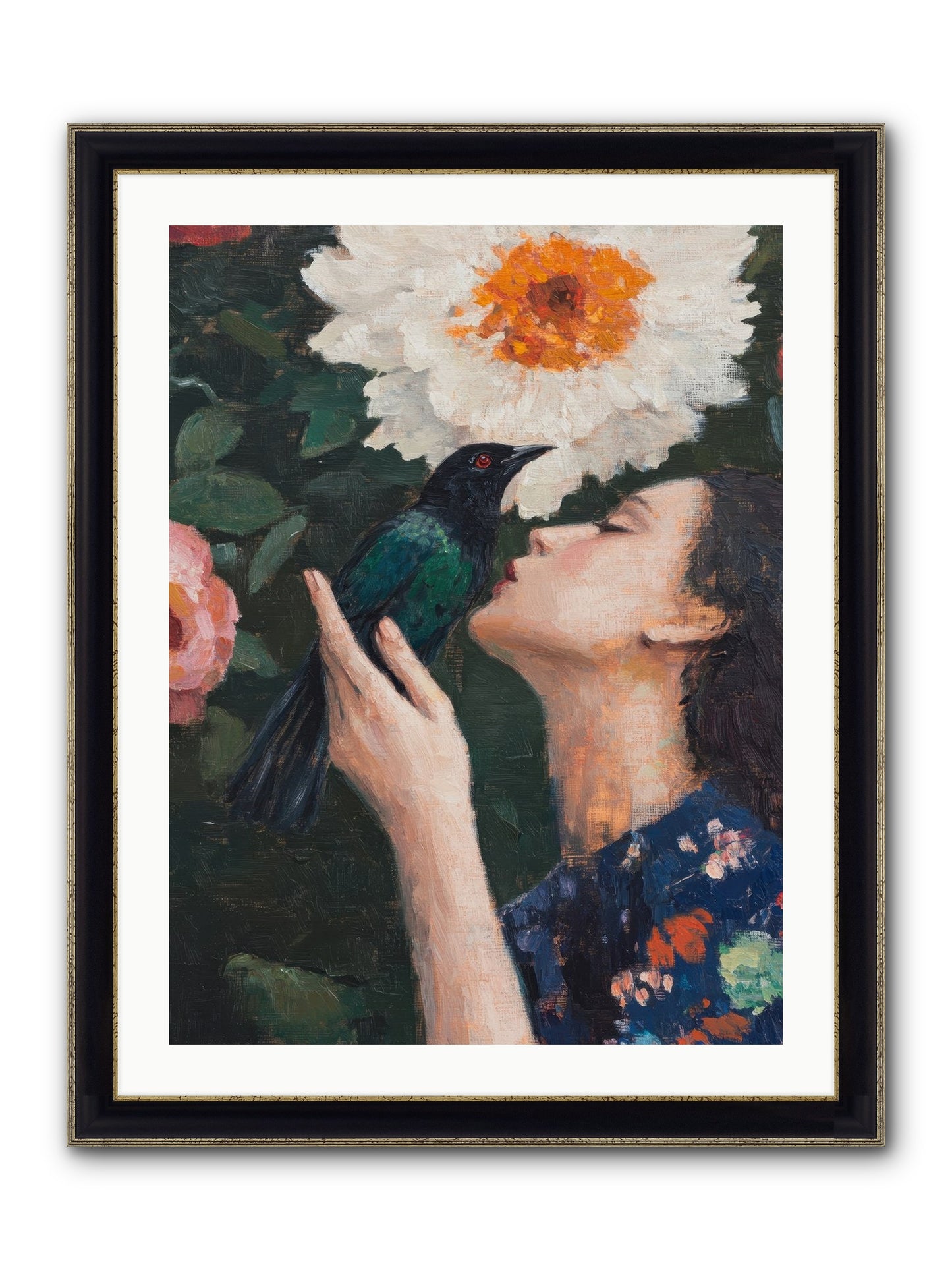 Shadow Brilliance Framed Print - Black & Gold 24x32