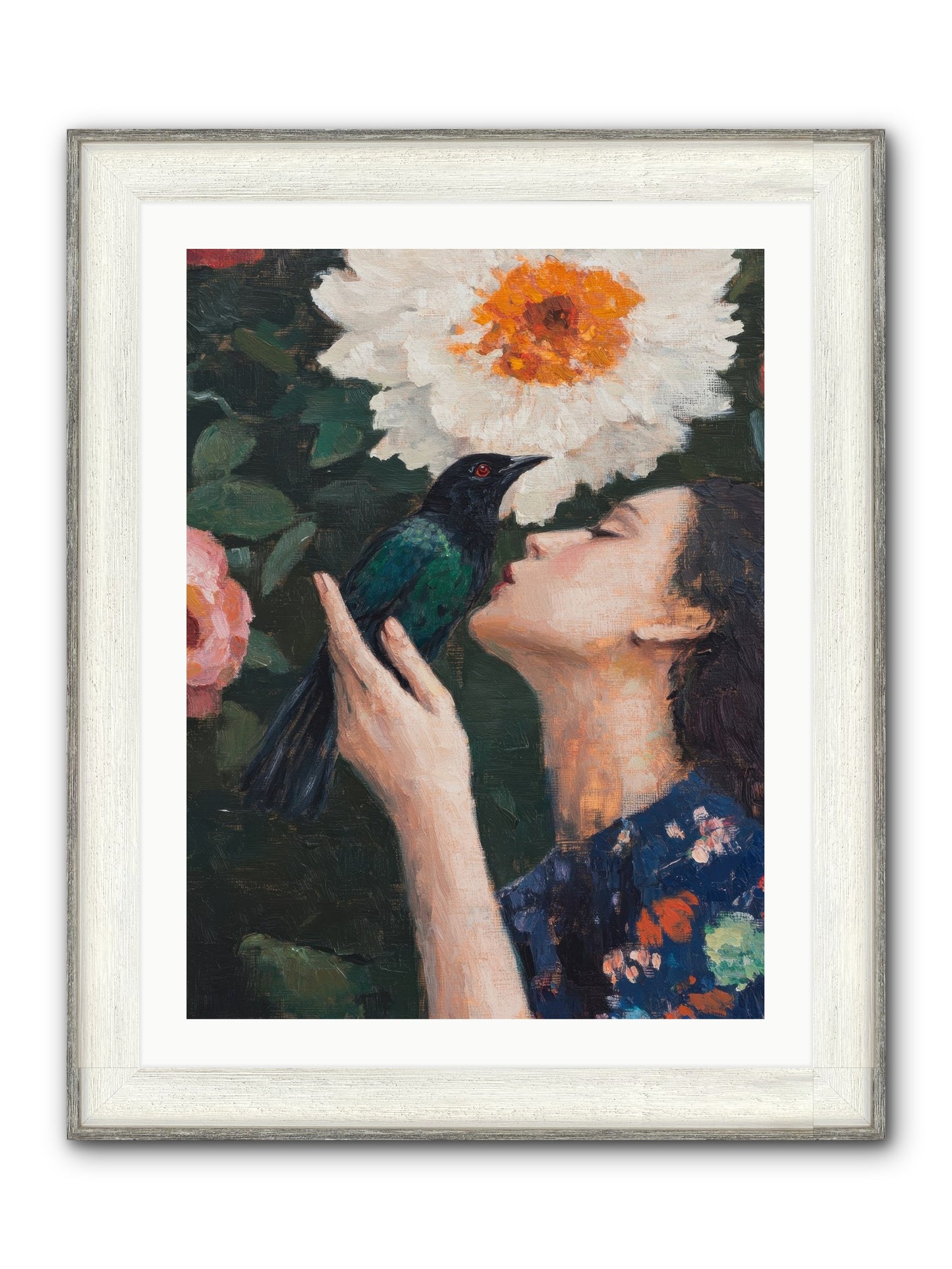Shadow Brilliance Framed Print - Driftwood White 24x32