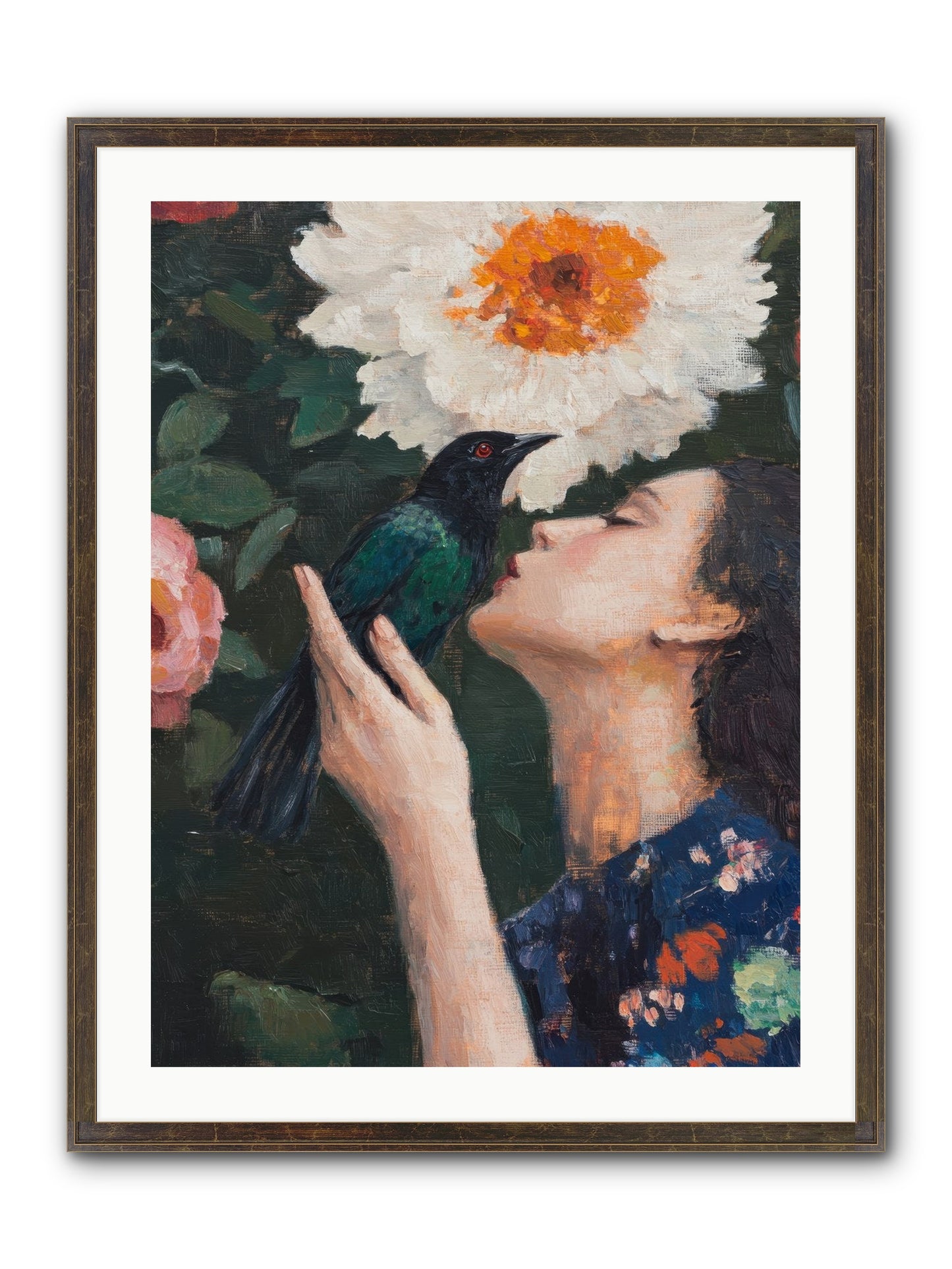 Shadow Brilliance Framed Print - Slimwoods Black/Gold 24x32