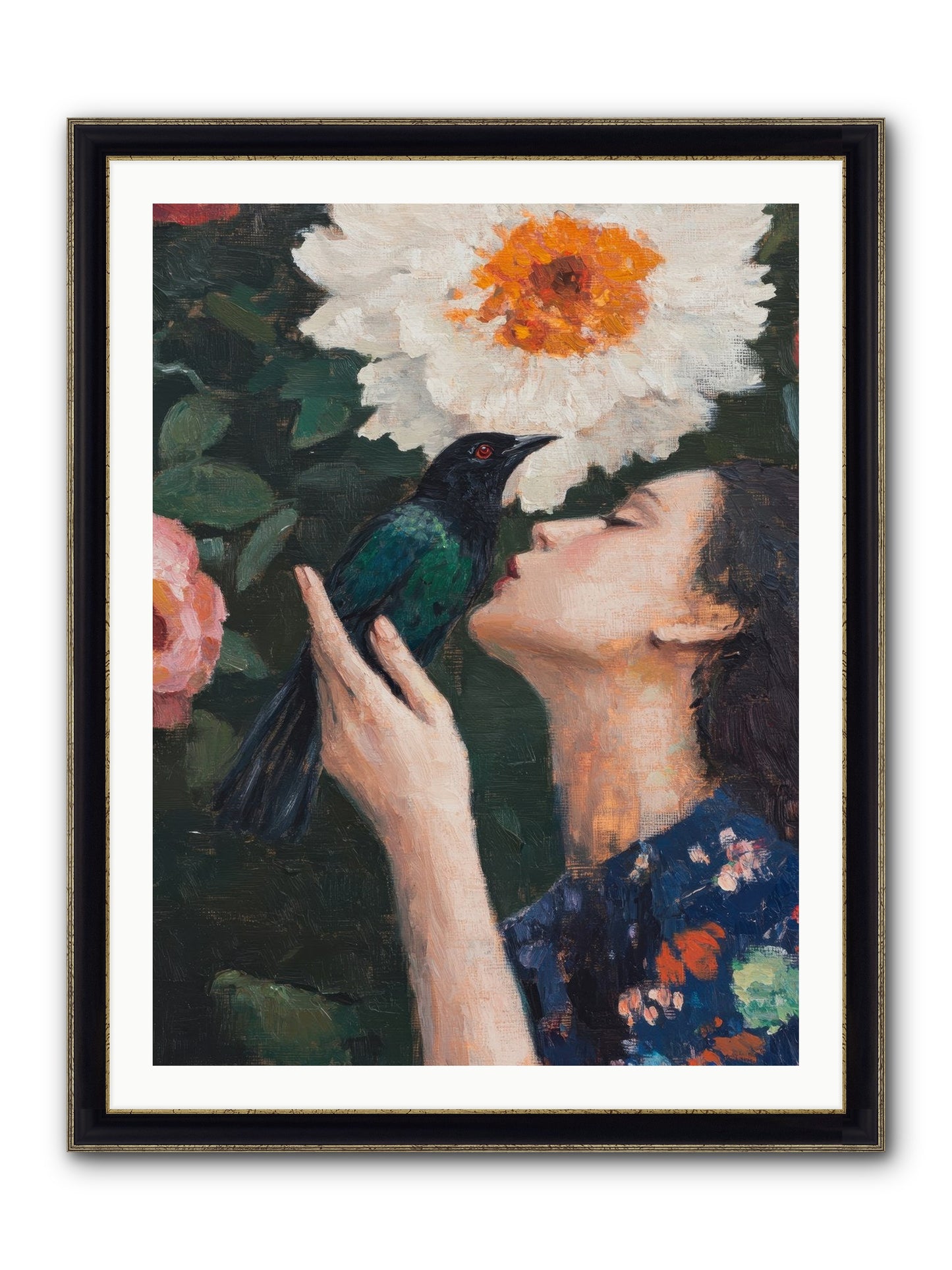 Shadow Brilliance Framed Print - Black & Gold 30x40