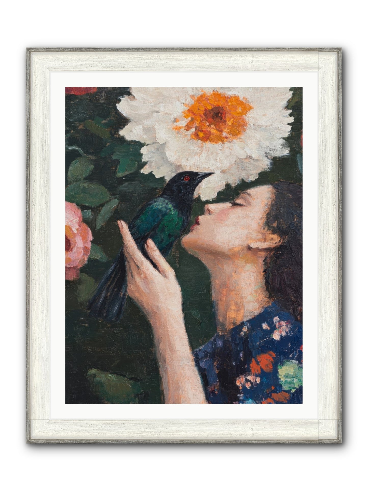 Shadow Brilliance Framed Print - Driftwood White 30x40