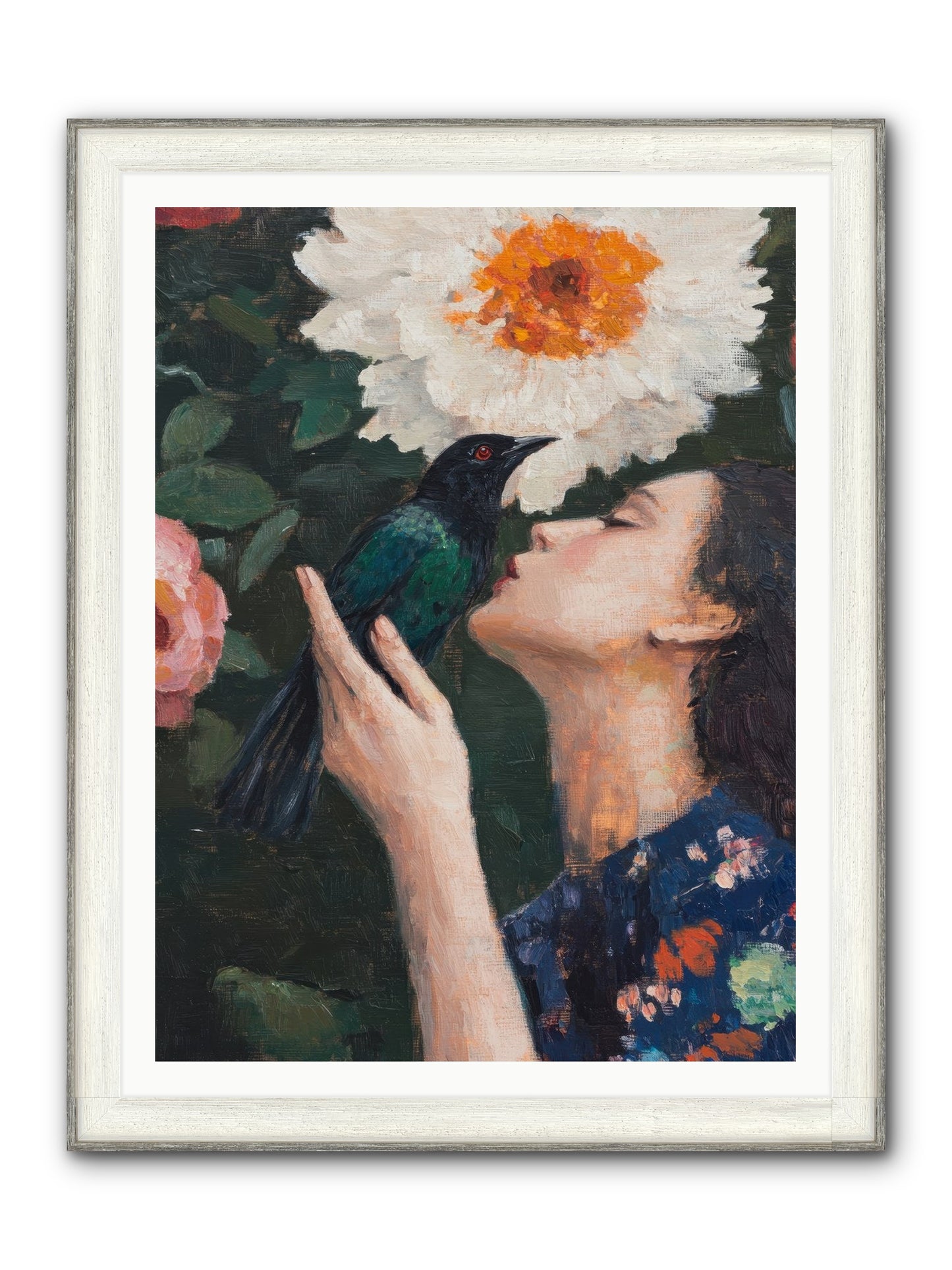 Shadow Brilliance Framed Print - Driftwood White 36x48
