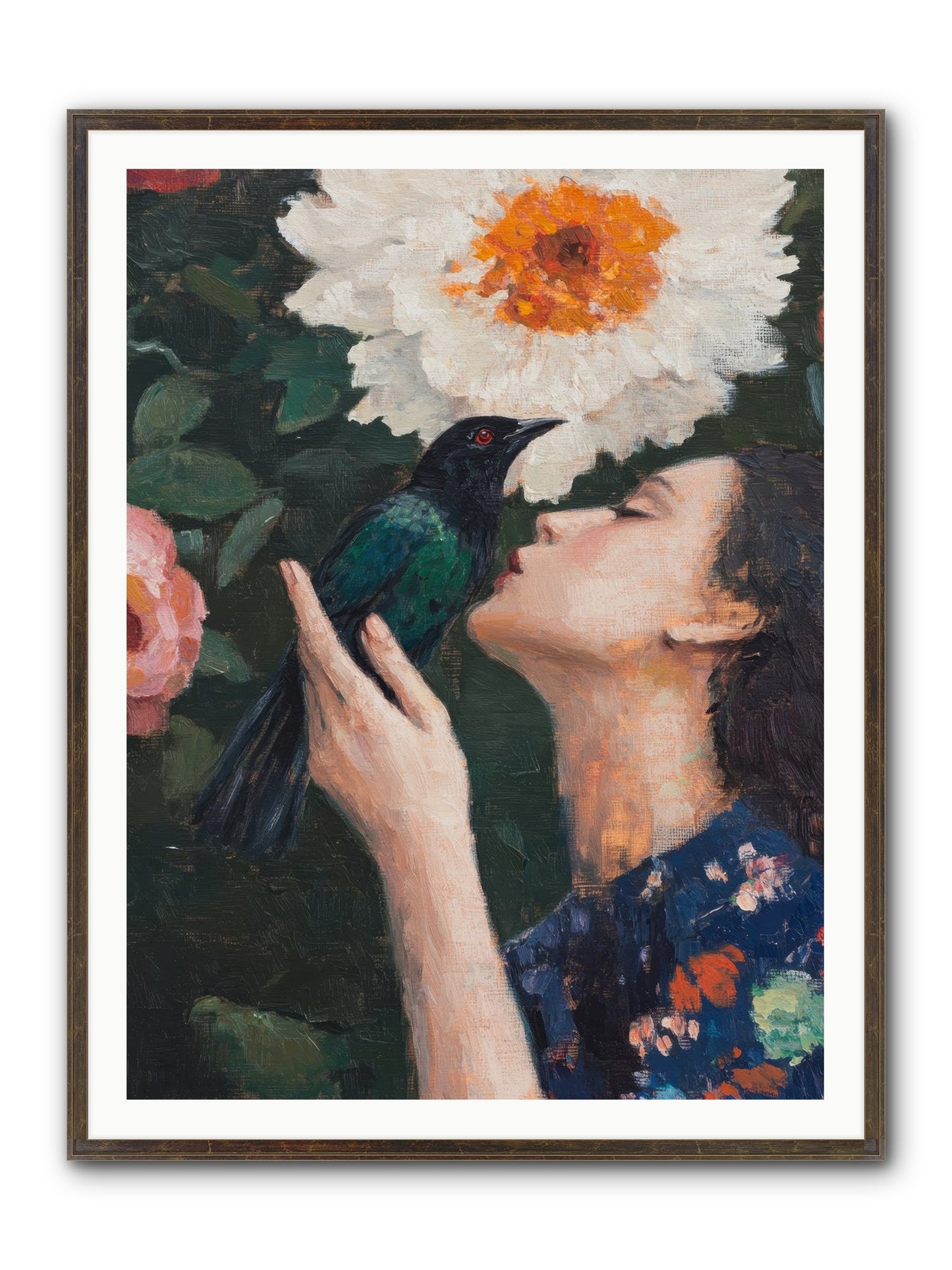 Shadow Brilliance Framed Print - Slimwoods Black/Gold 36x48