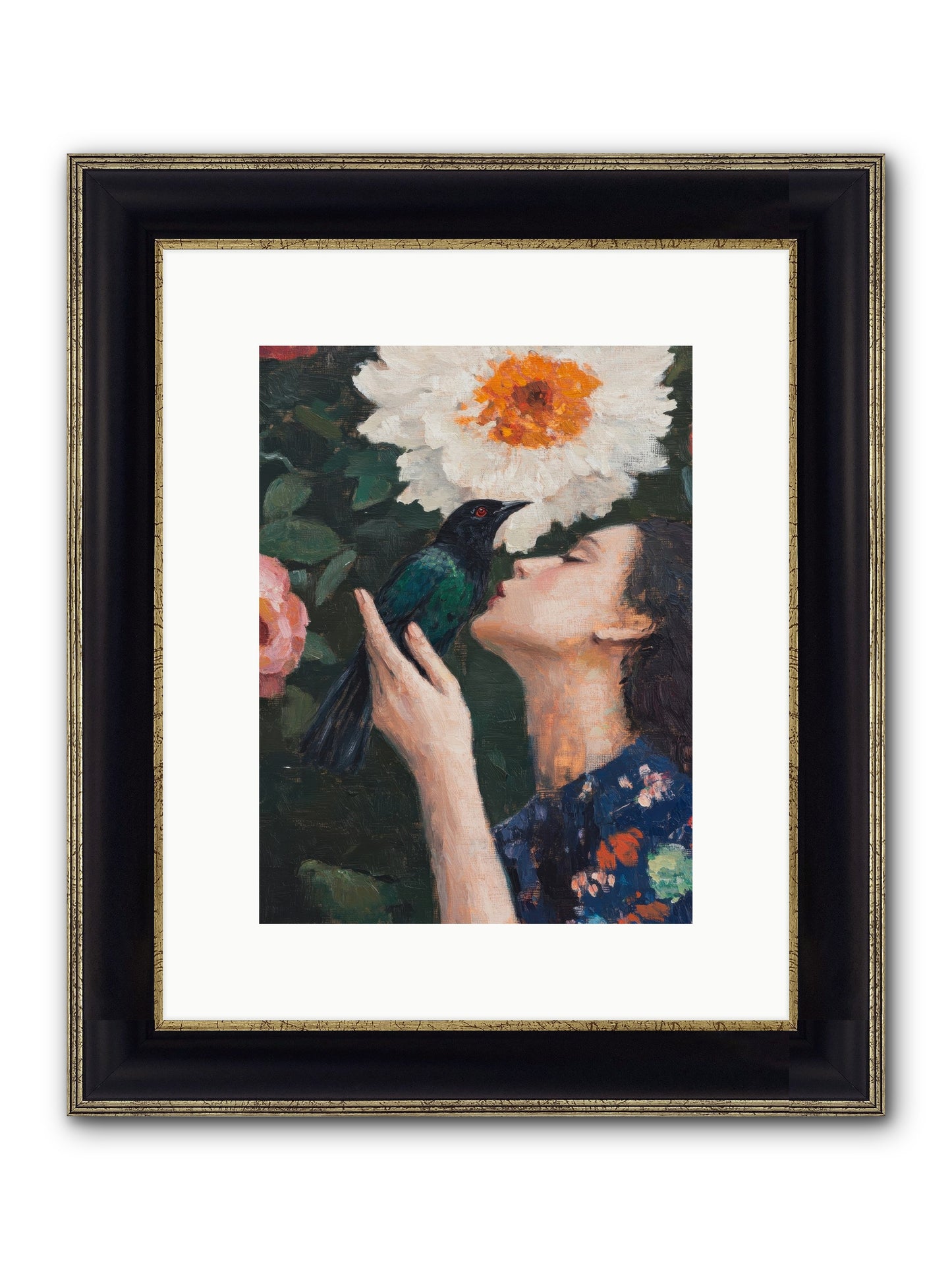 Shadow Brilliance Framed Print - Black & Gold 9x12
