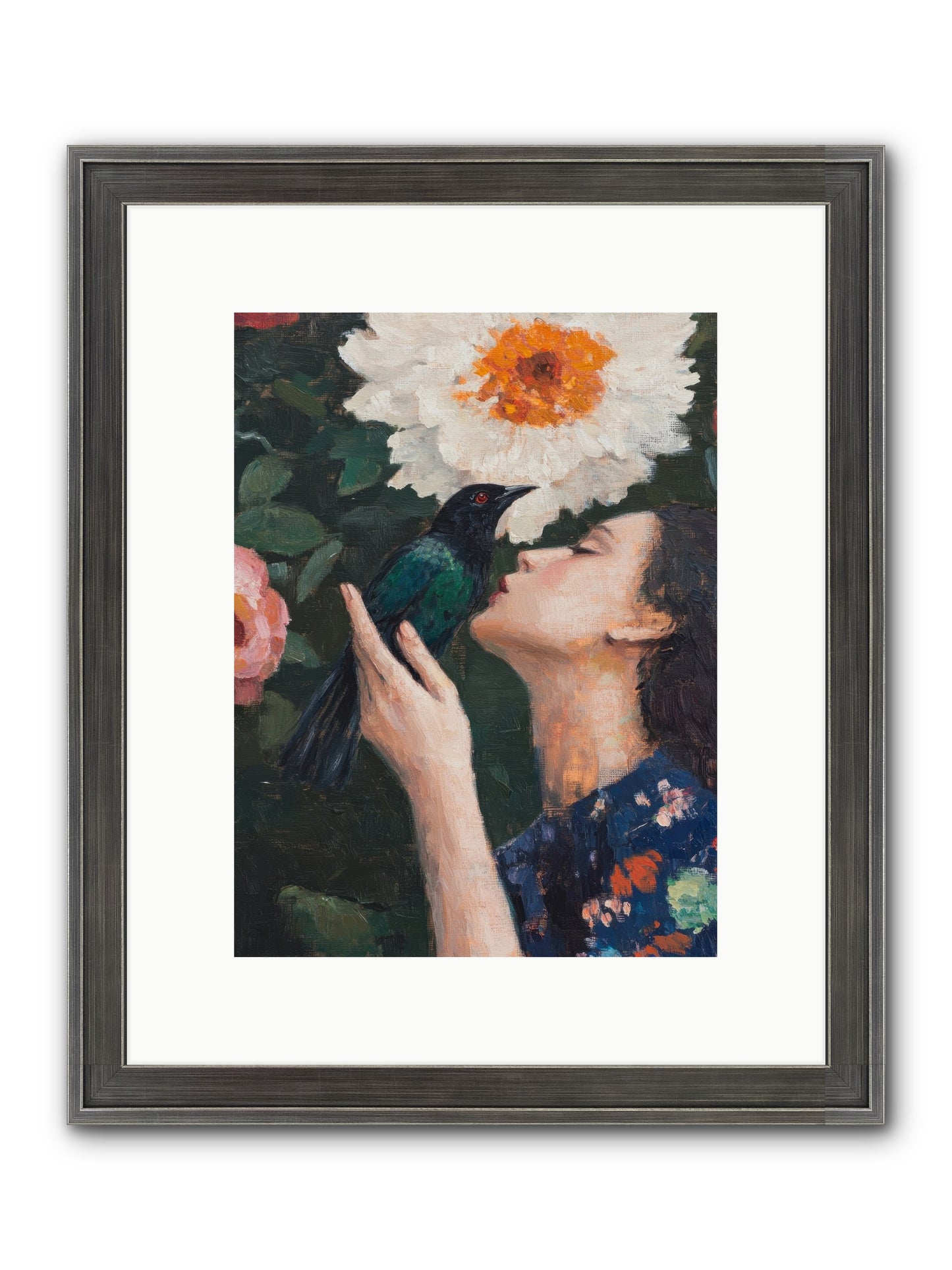 Shadow Brilliance Framed Print - Slimwoods Black/Silver 9x12