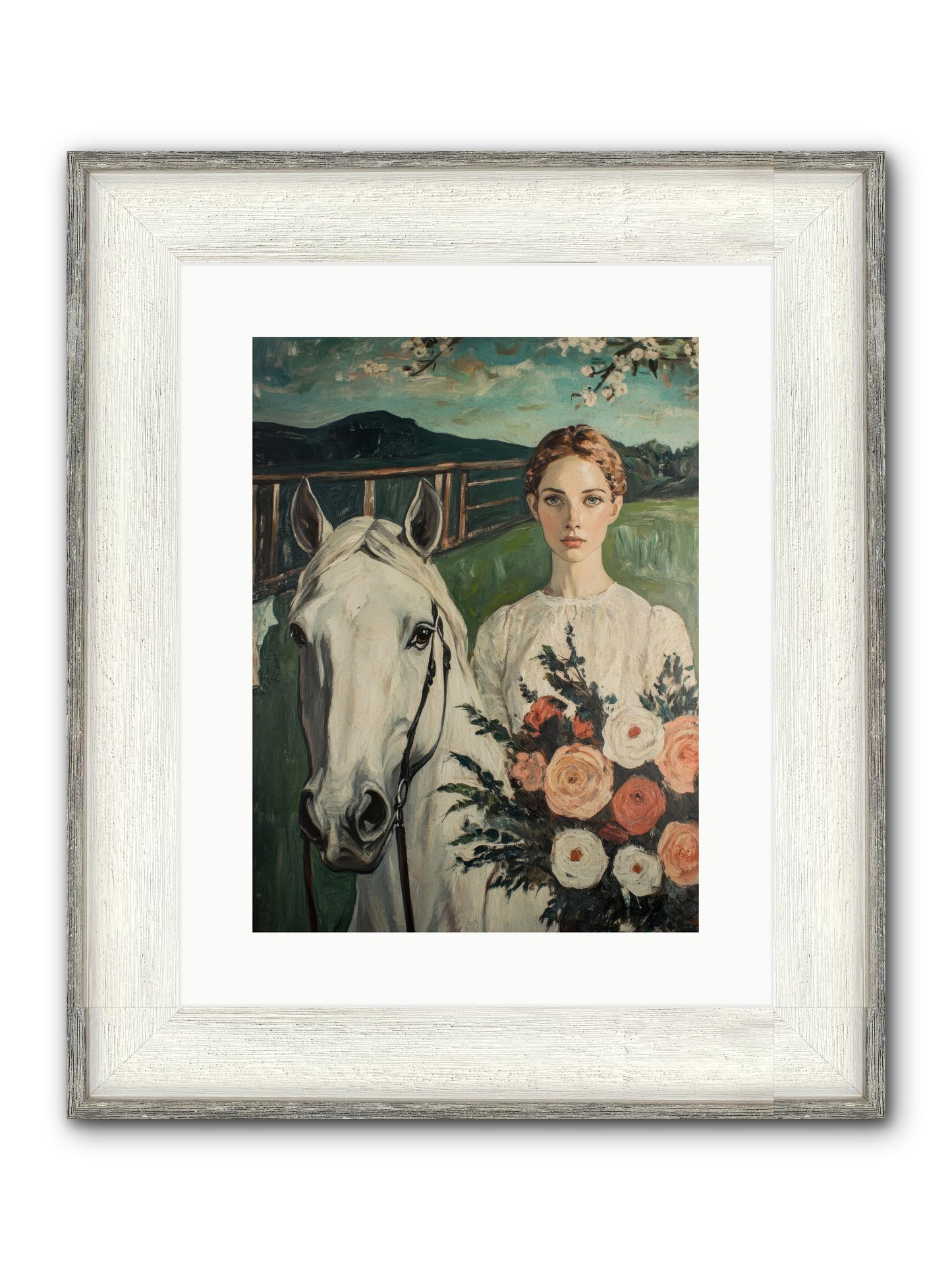Shadow Dancer Framed Print - Driftwood White 12x16