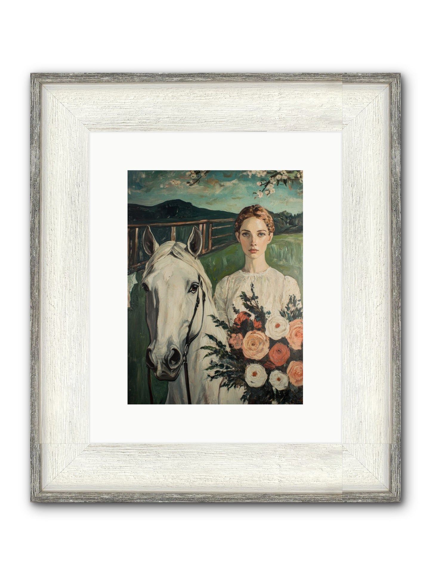 Shadow Dancer Framed Print - Driftwood White 9x12