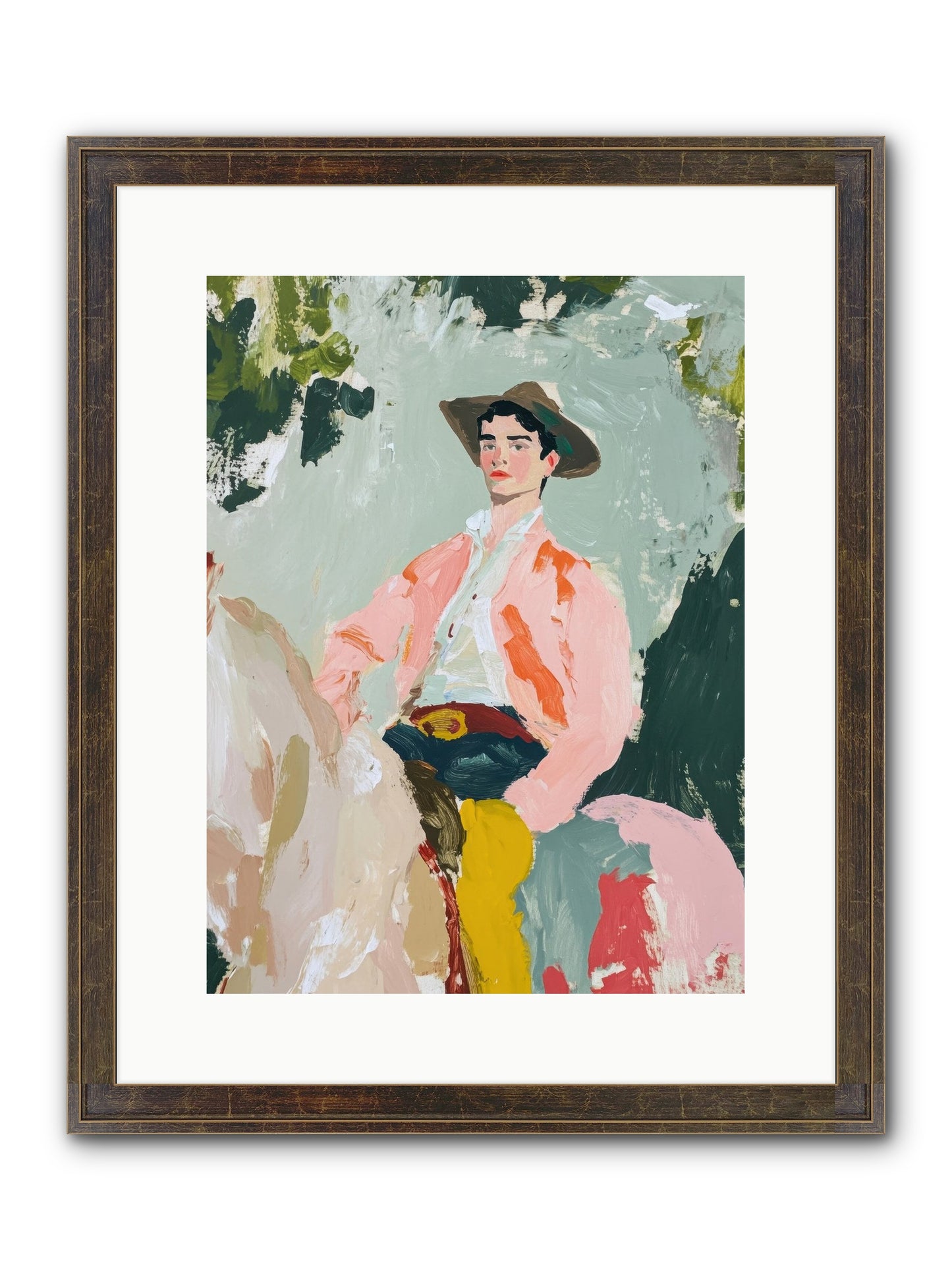Shadow Rider Framed Print - Slimwoods Black/Gold 12x16