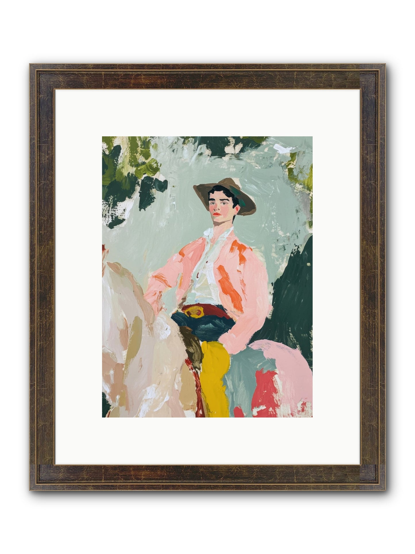 Shadow Rider Framed Print - Slimwoods Black/Gold 9x12
