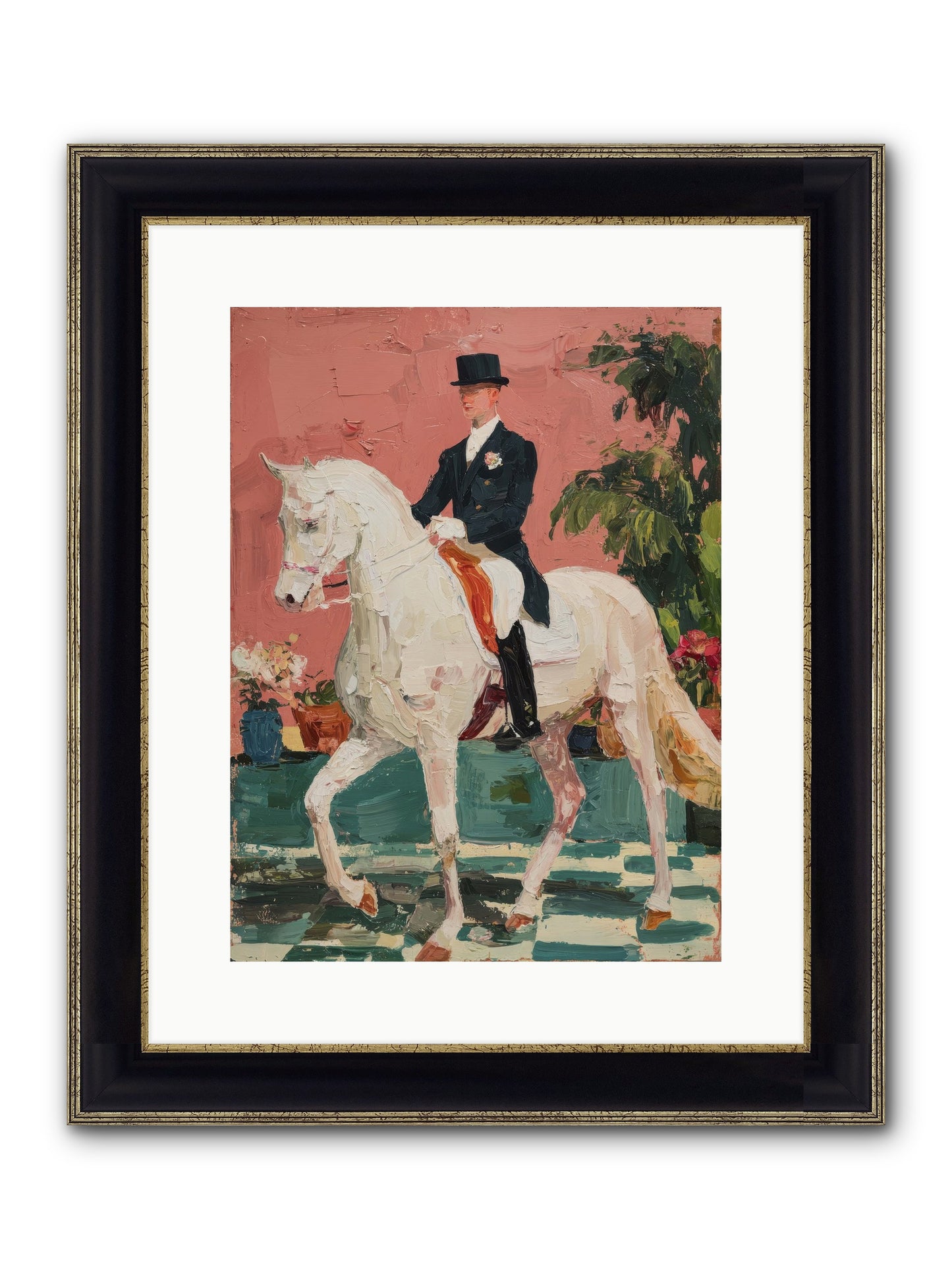 Shadows & Trust Framed Print - Black & Gold 12x16