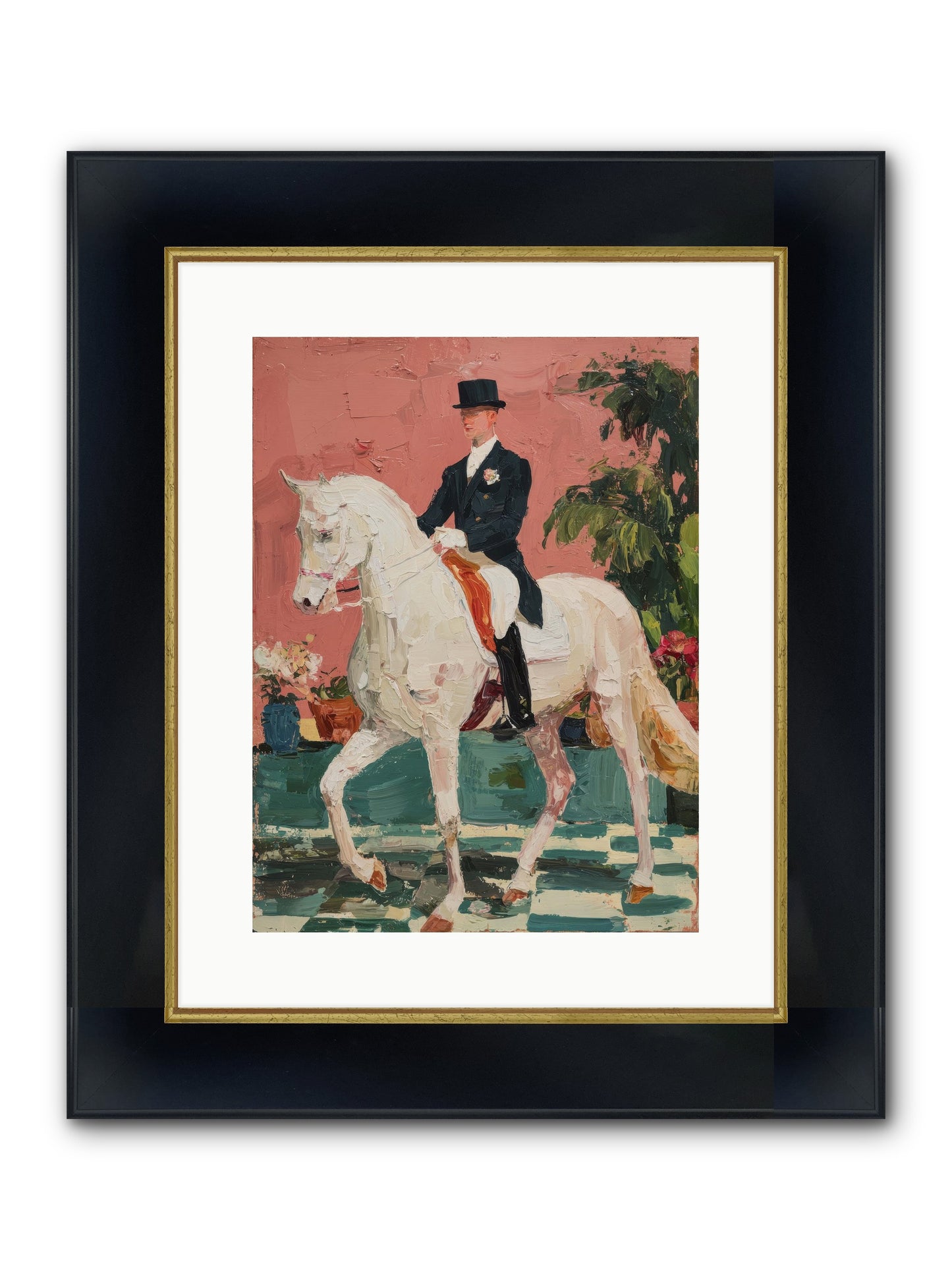 Shadows & Trust Framed Print - Wide Black w/Gold 12x16