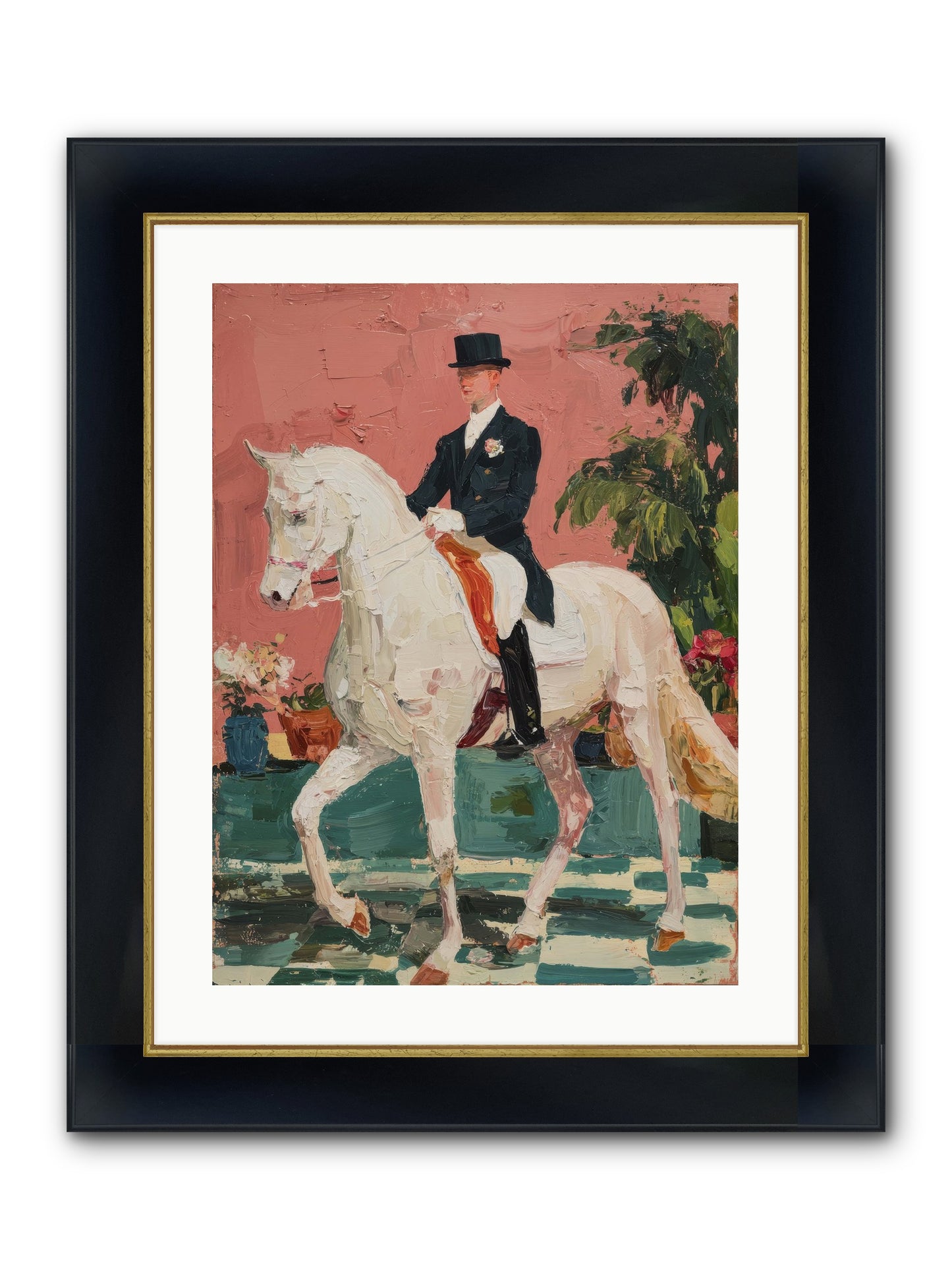 Shadows & Trust Framed Print - Wide Black w/Gold 18x24