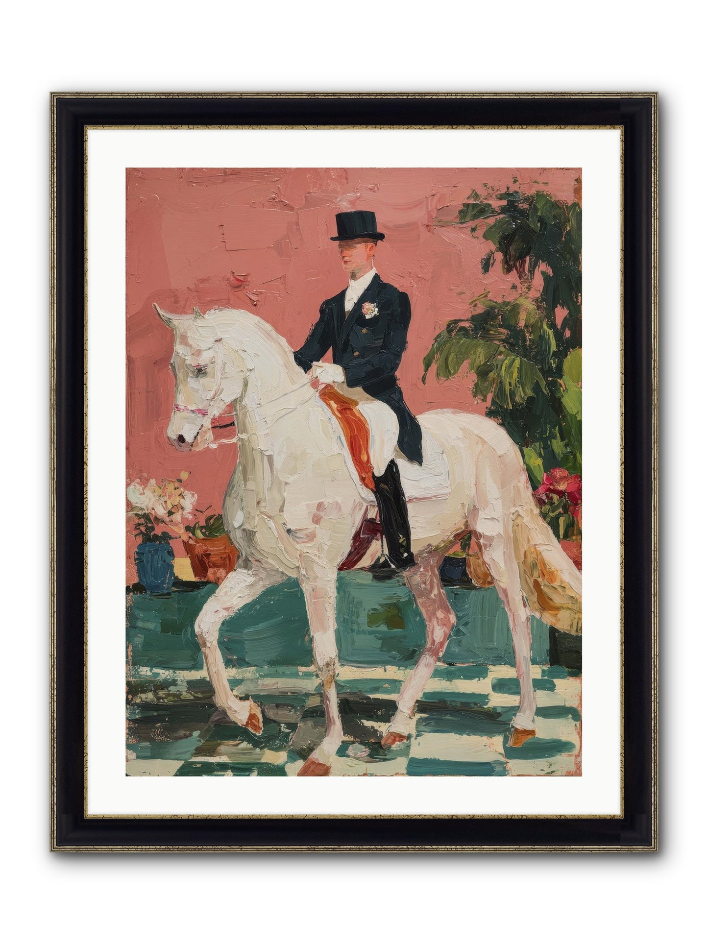 Shadows & Trust Framed Print - Black & Gold 24x32