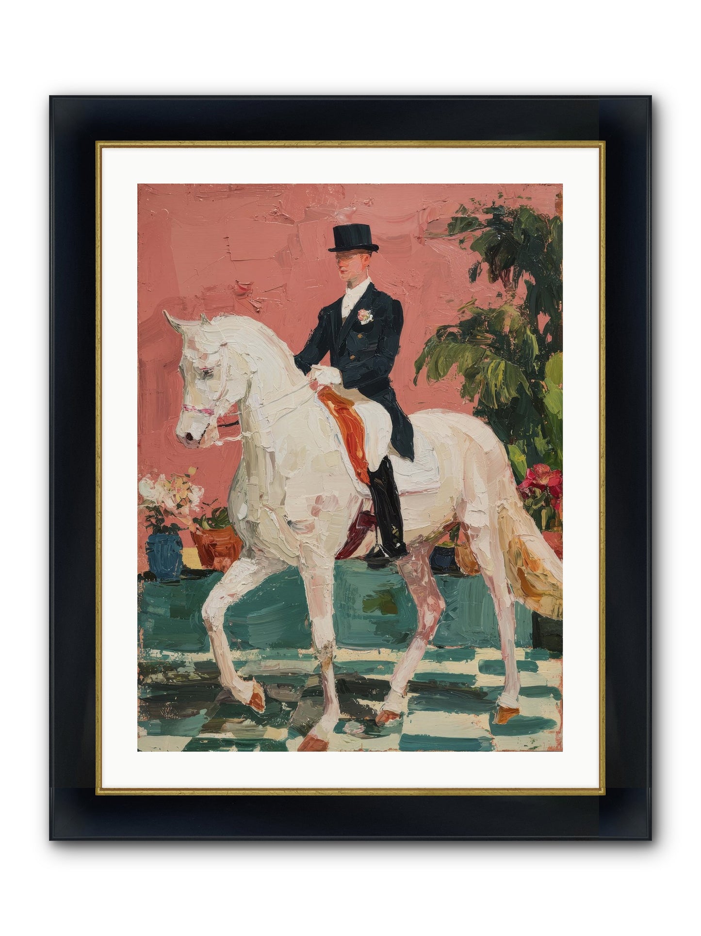Shadows & Trust Framed Print - Wide Black w/Gold 24x32