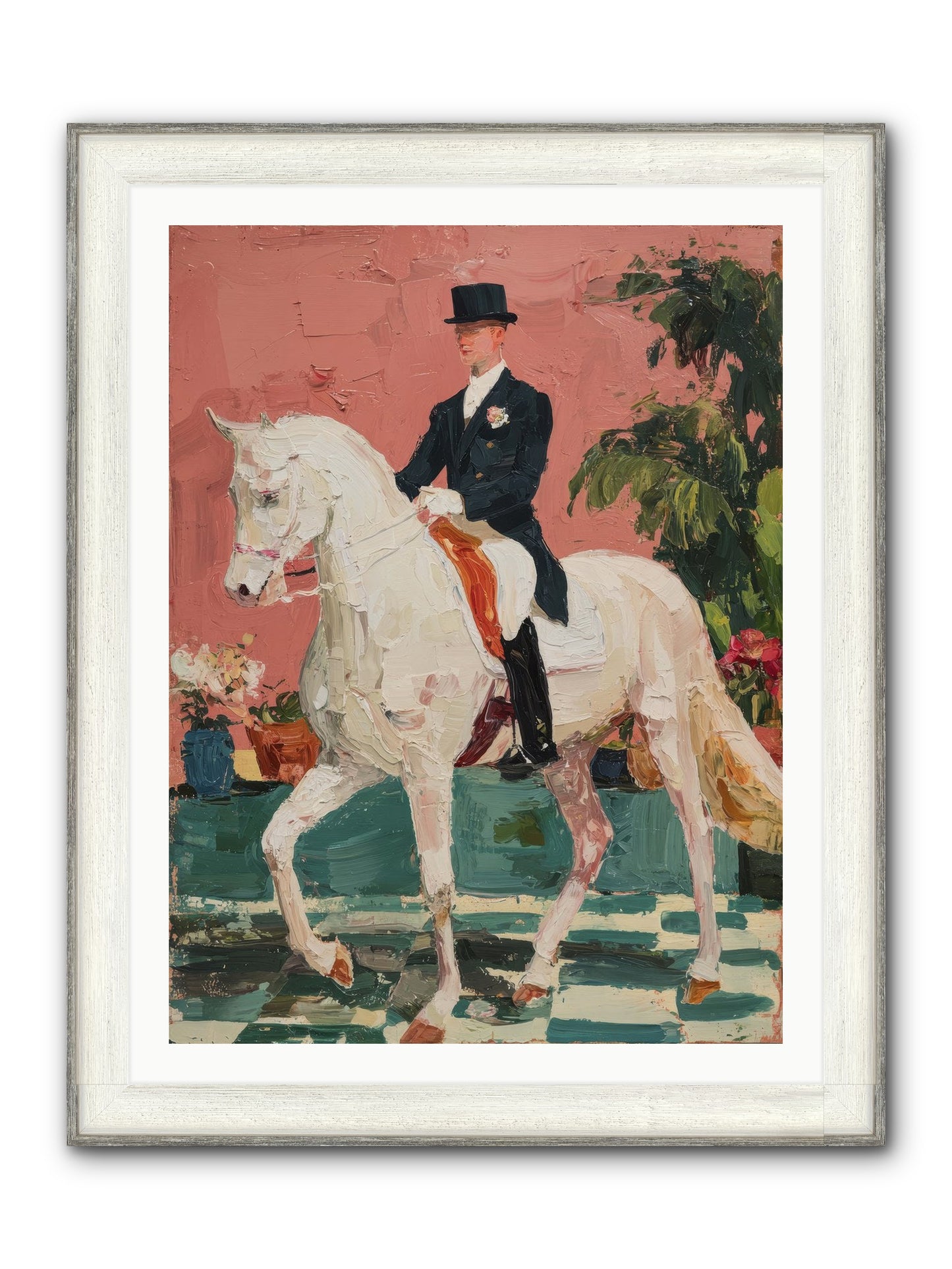 Shadows & Trust Framed Print - Driftwood White 30x40