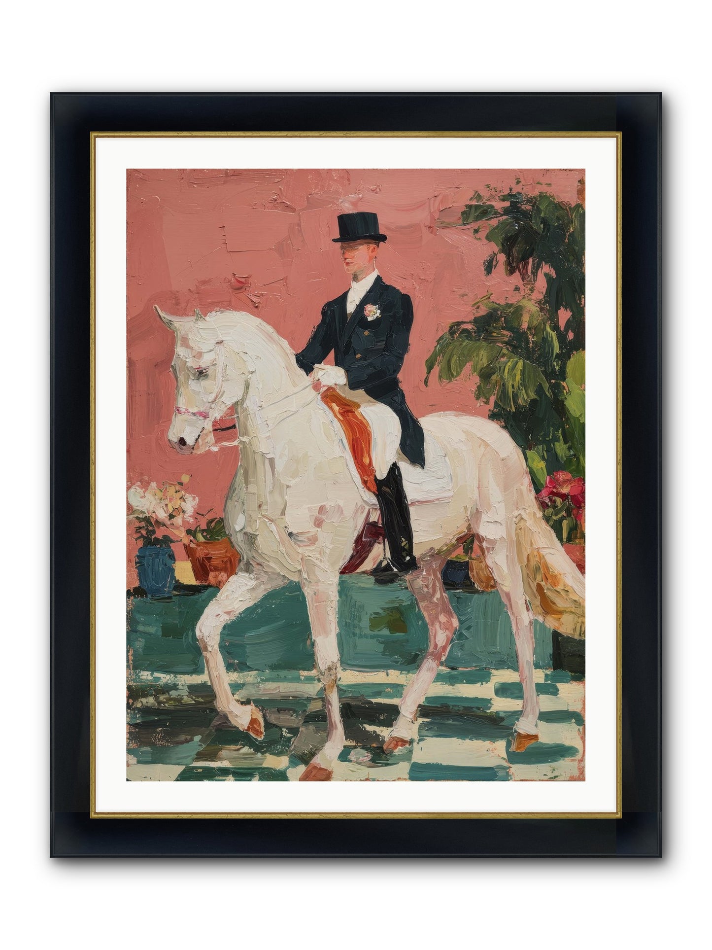 Shadows & Trust Framed Print - Wide Black w/Gold 30x40