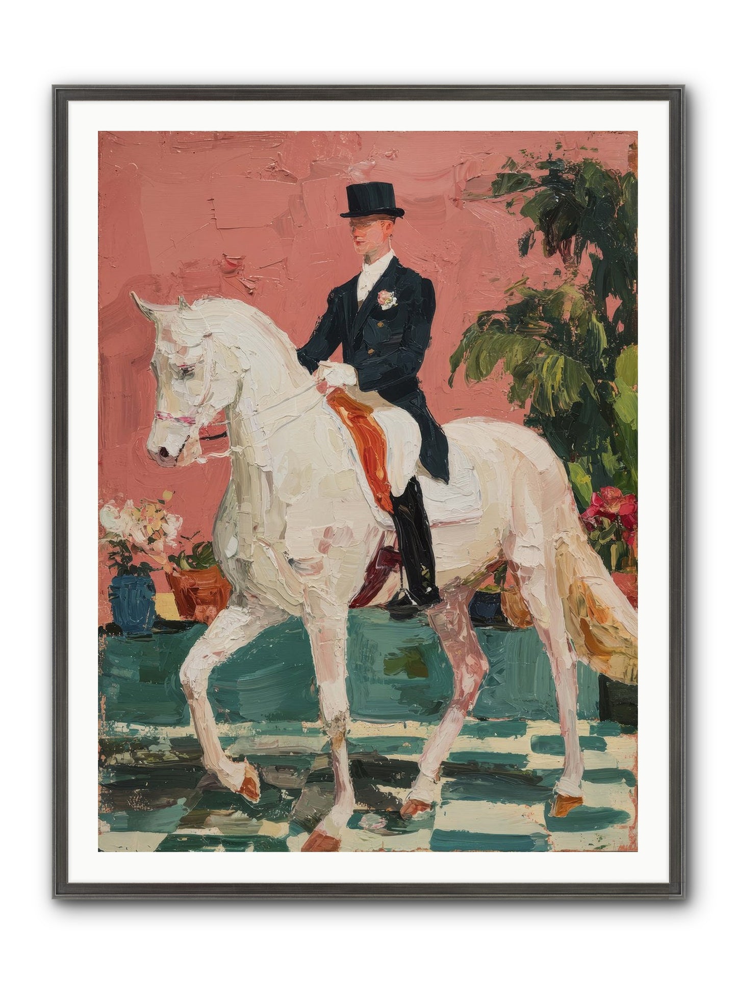Shadows & Trust Framed Print - Slimwoods Black/Silver 36x48