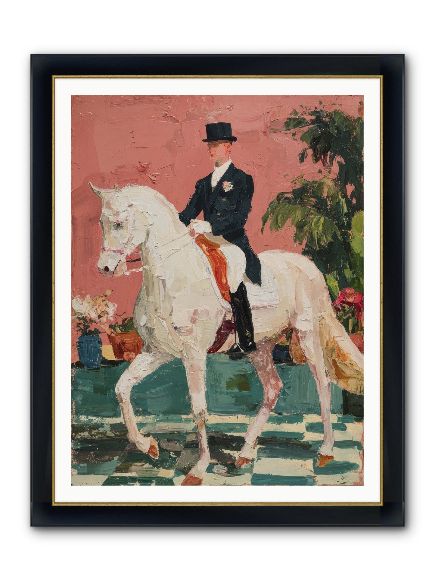 Shadows & Trust Framed Print - Wide Black w/Gold 36x48