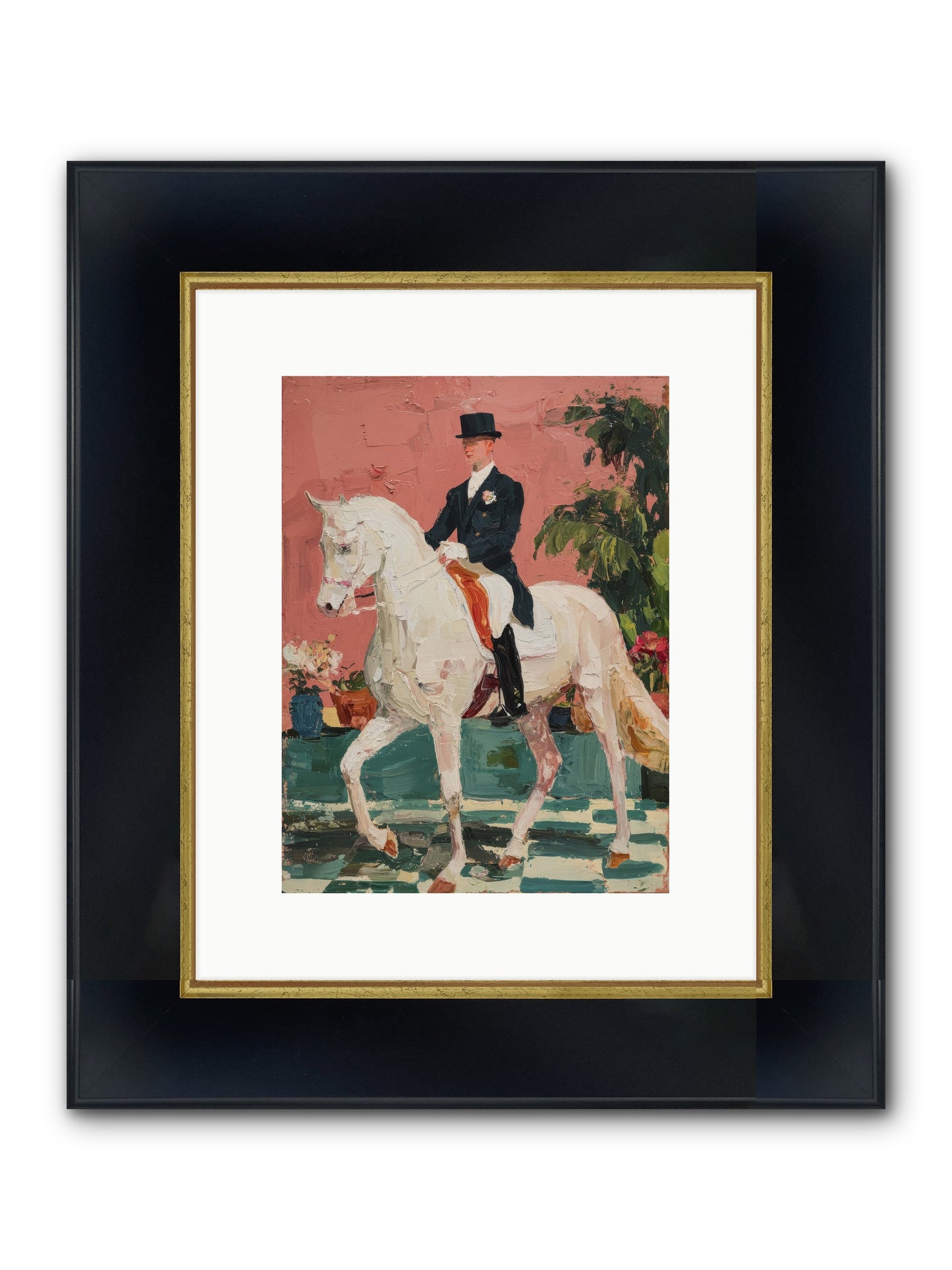 Shadows & Trust Framed Print - Wide Black w/Gold 9x12