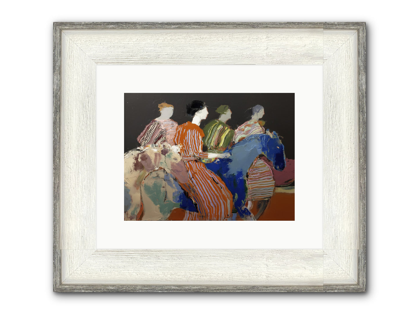 Shadowspill Horizon Framed Print - Driftwood White 12x9