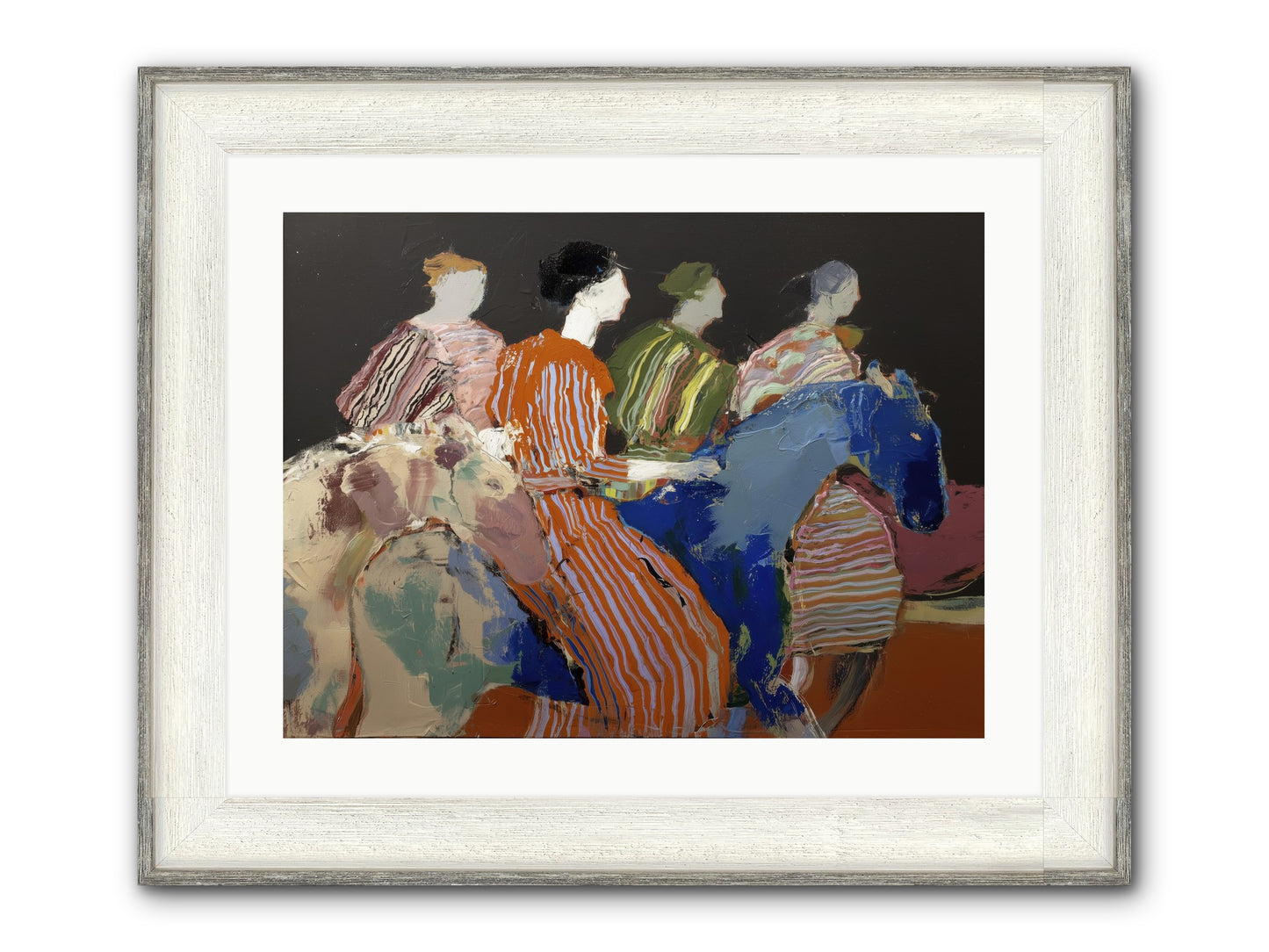 Shadowspill Horizon Framed Print - Driftwood White 24x18