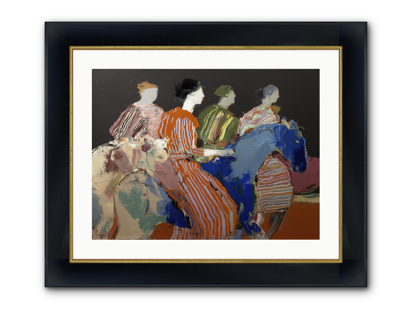 Shadowspill Horizon Framed Print - Wide Black w/Gold 24x18