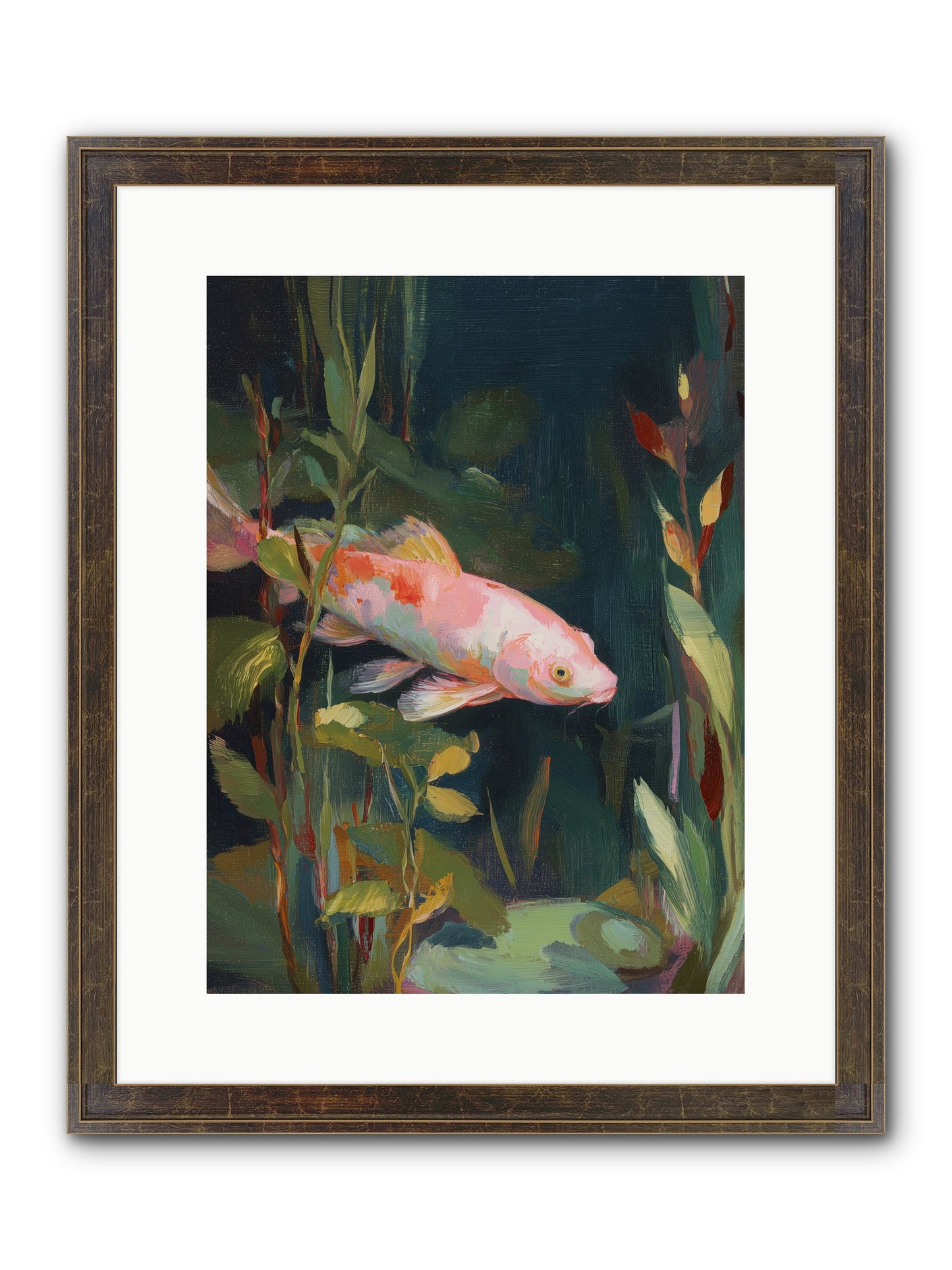 Shallow Seas Framed Print - Slimwoods Black/Gold 12x16