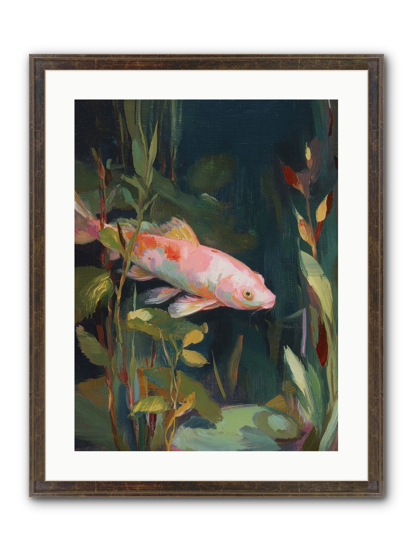 Shallow Seas Framed Print - Slimwoods Black/Gold 18x24