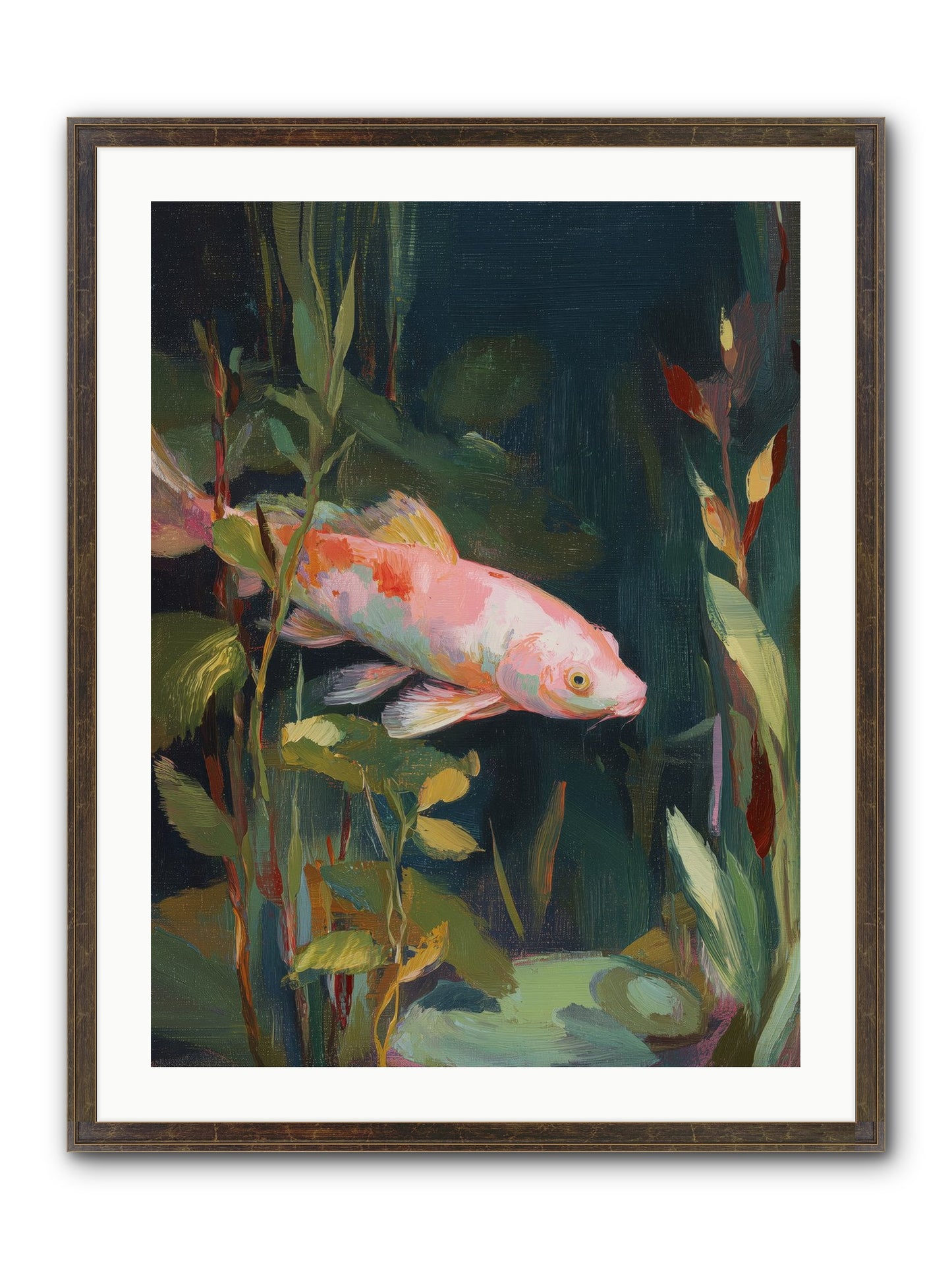 Shallow Seas Framed Print - Slimwoods Black/Gold 24x32
