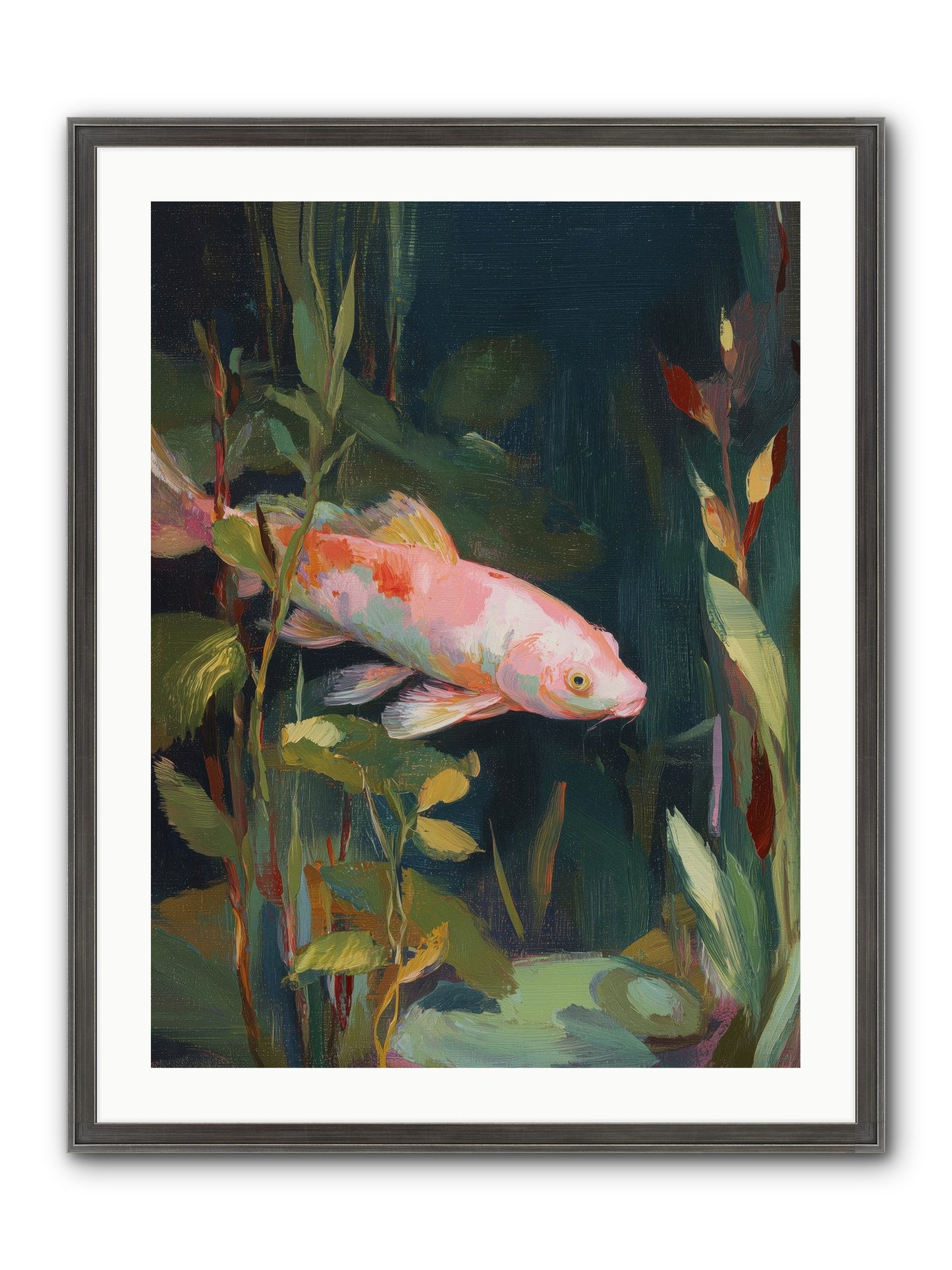 Shallow Seas Framed Print - Slimwoods Black/Silver 24x32
