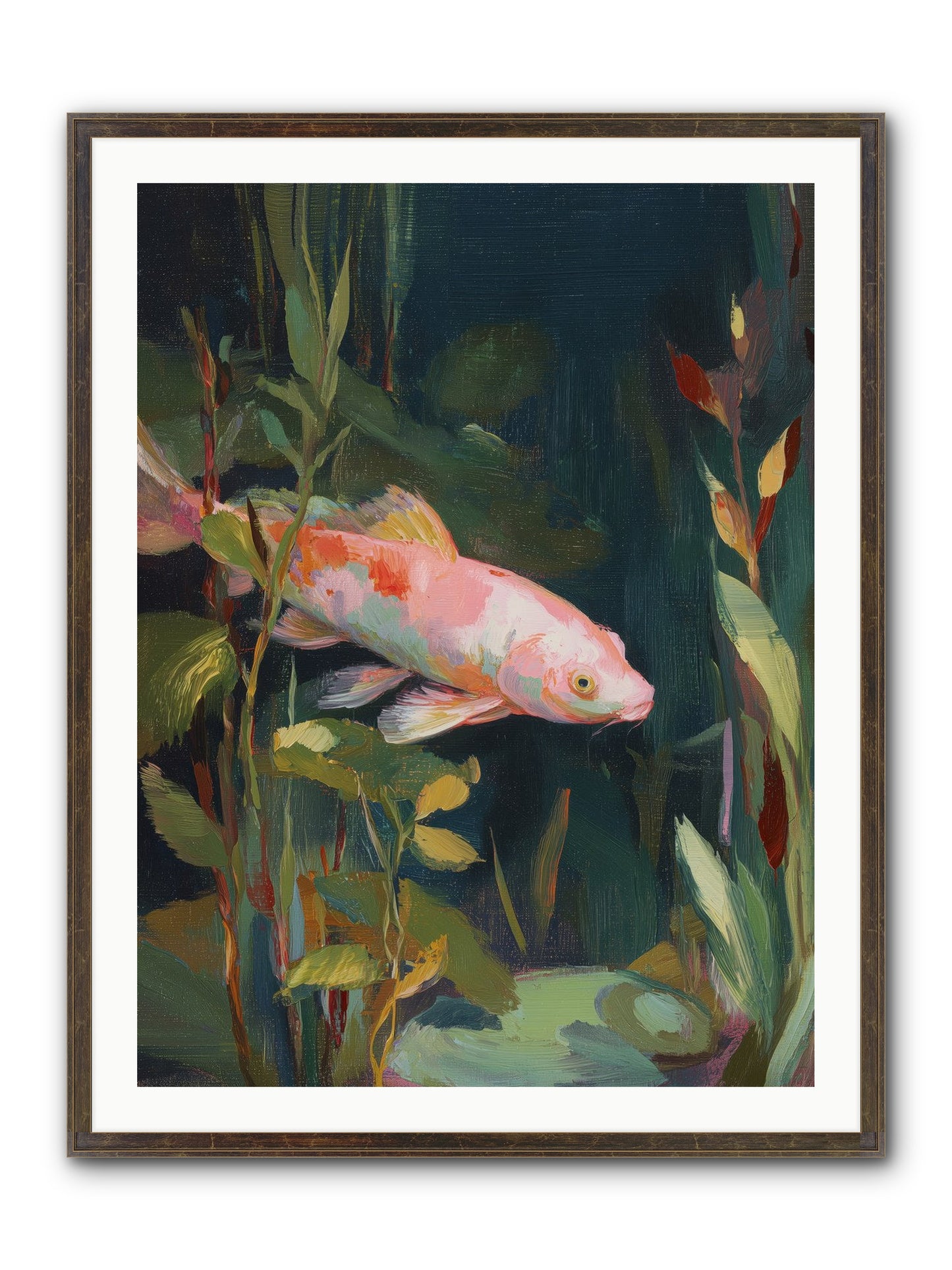 Shallow Seas Framed Print - Slimwoods Black/Gold 30x40