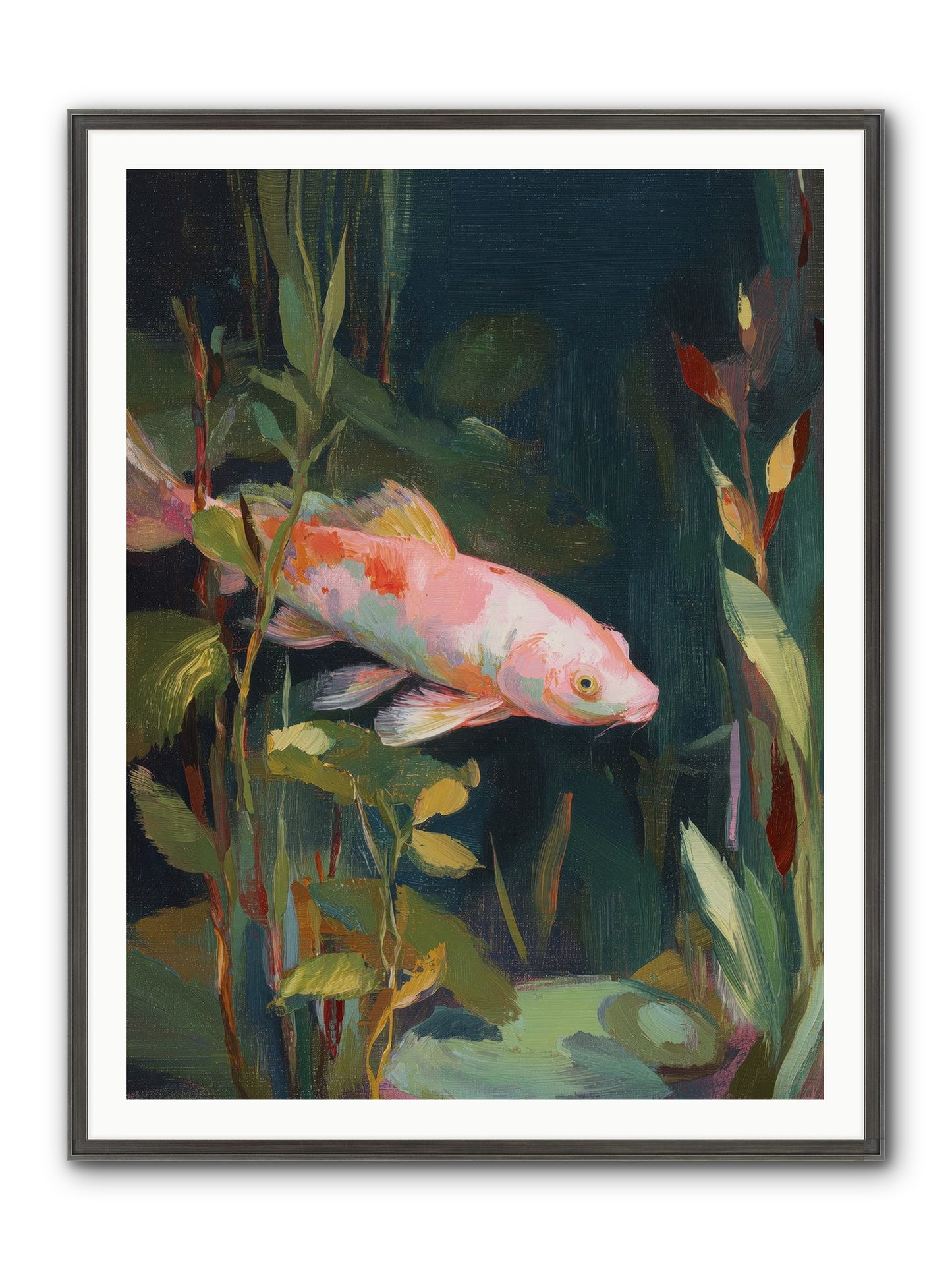 Shallow Seas Framed Print - Slimwoods Black/Silver 36x48