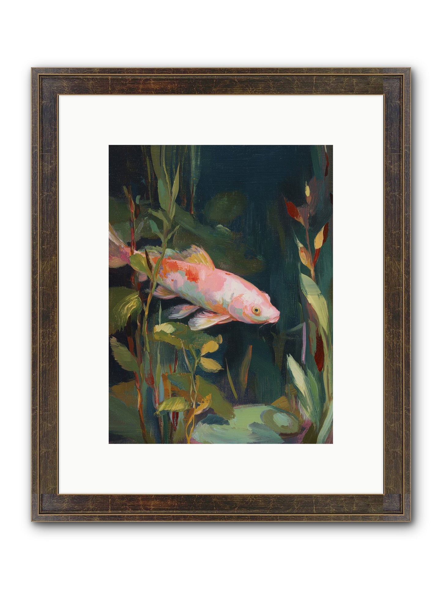 Shallow Seas Framed Print - Slimwoods Black/Gold 9x12