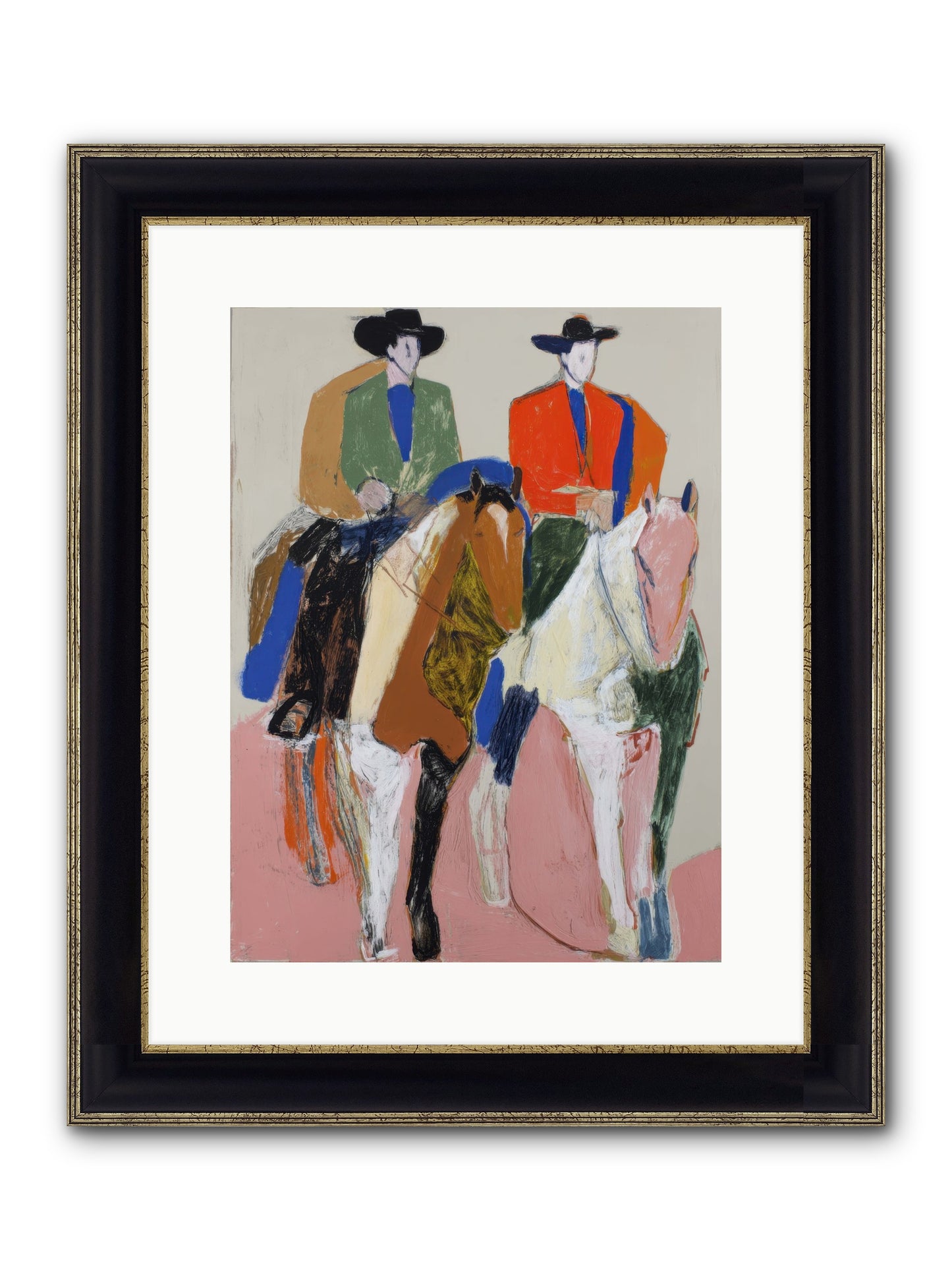 Shared Direction Framed Print - Black & Gold 12x16