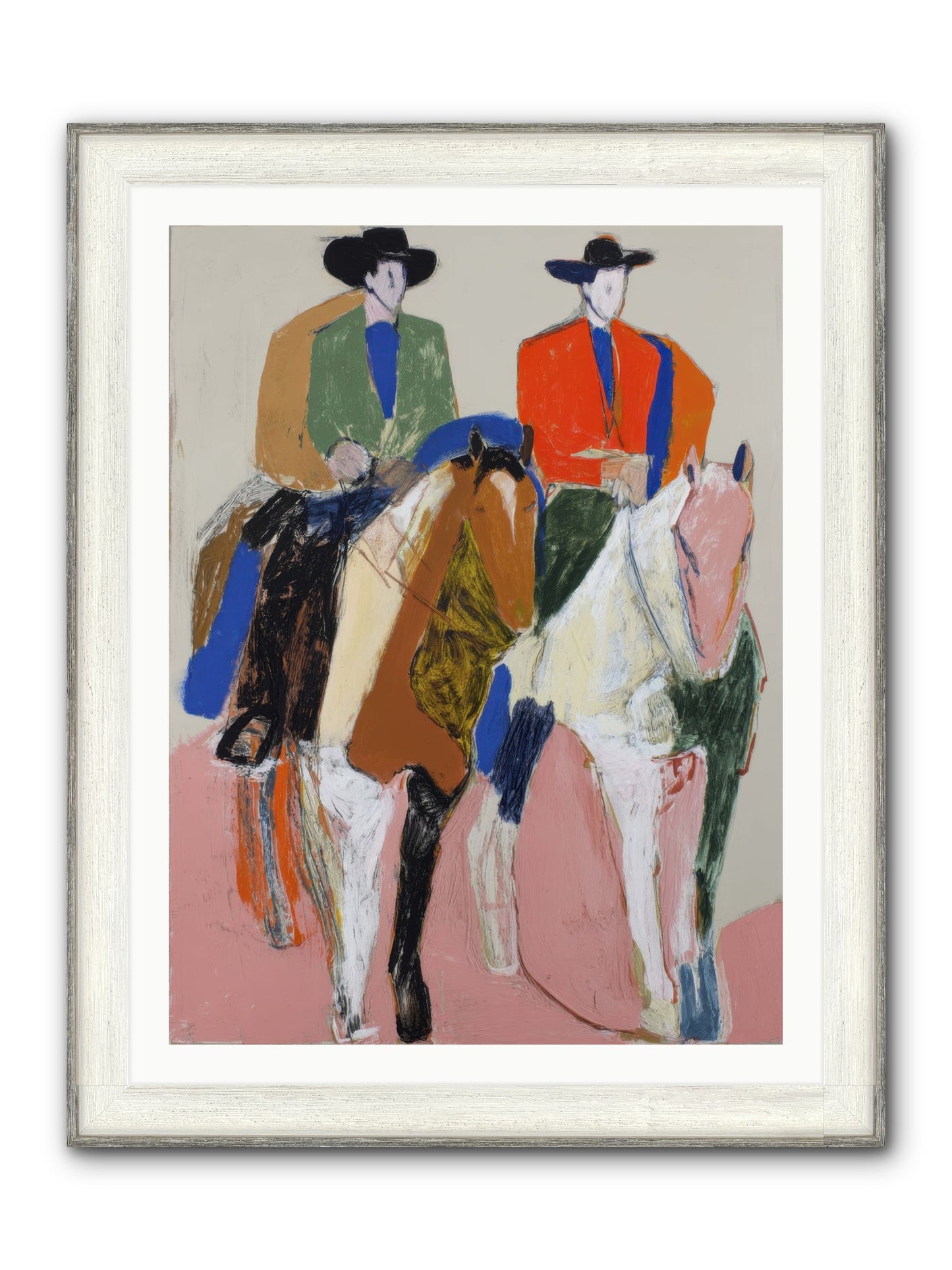 Shared Direction Framed Print - Driftwood White 30x40