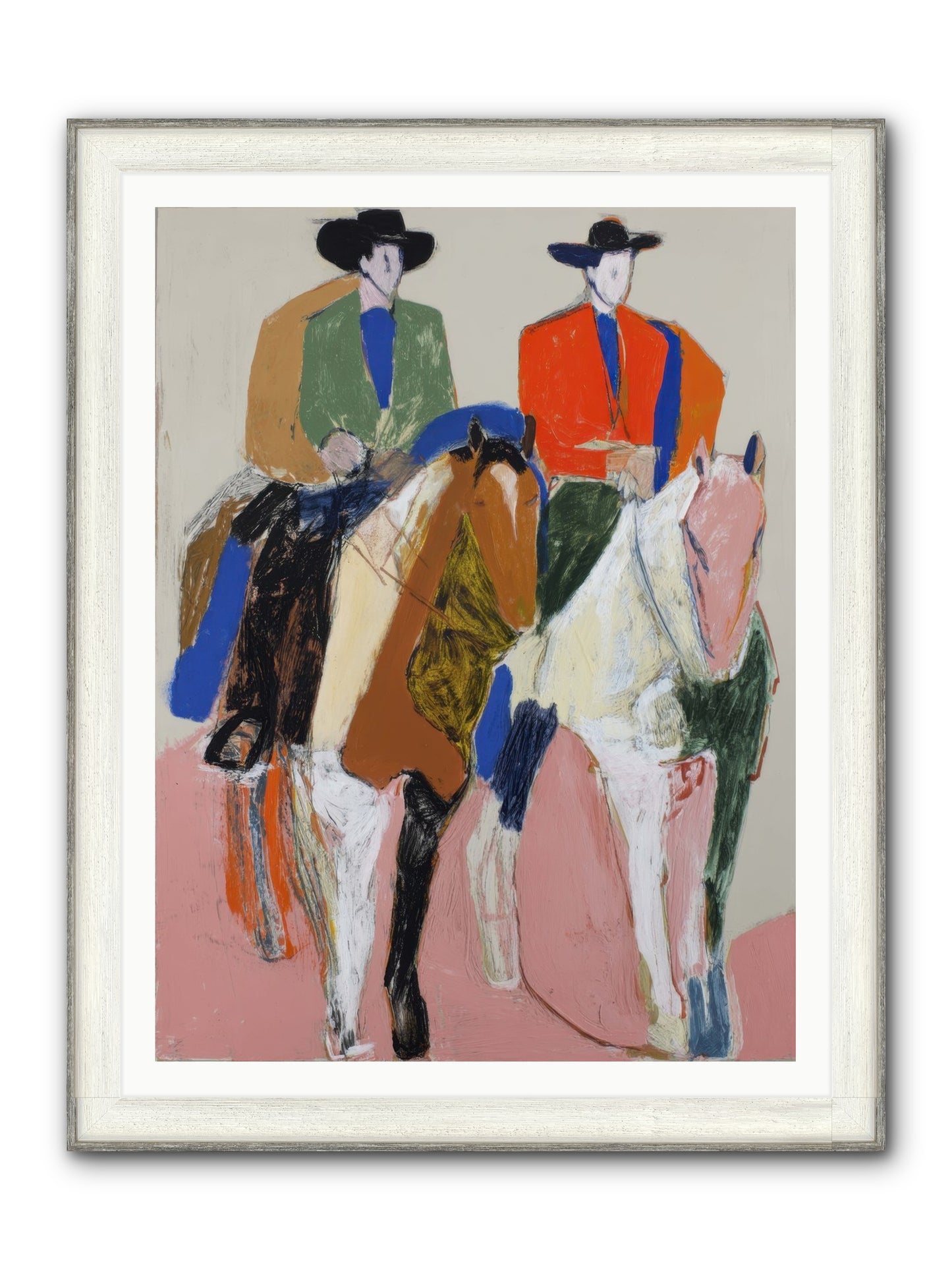 Shared Direction Framed Print - Driftwood White 36x48