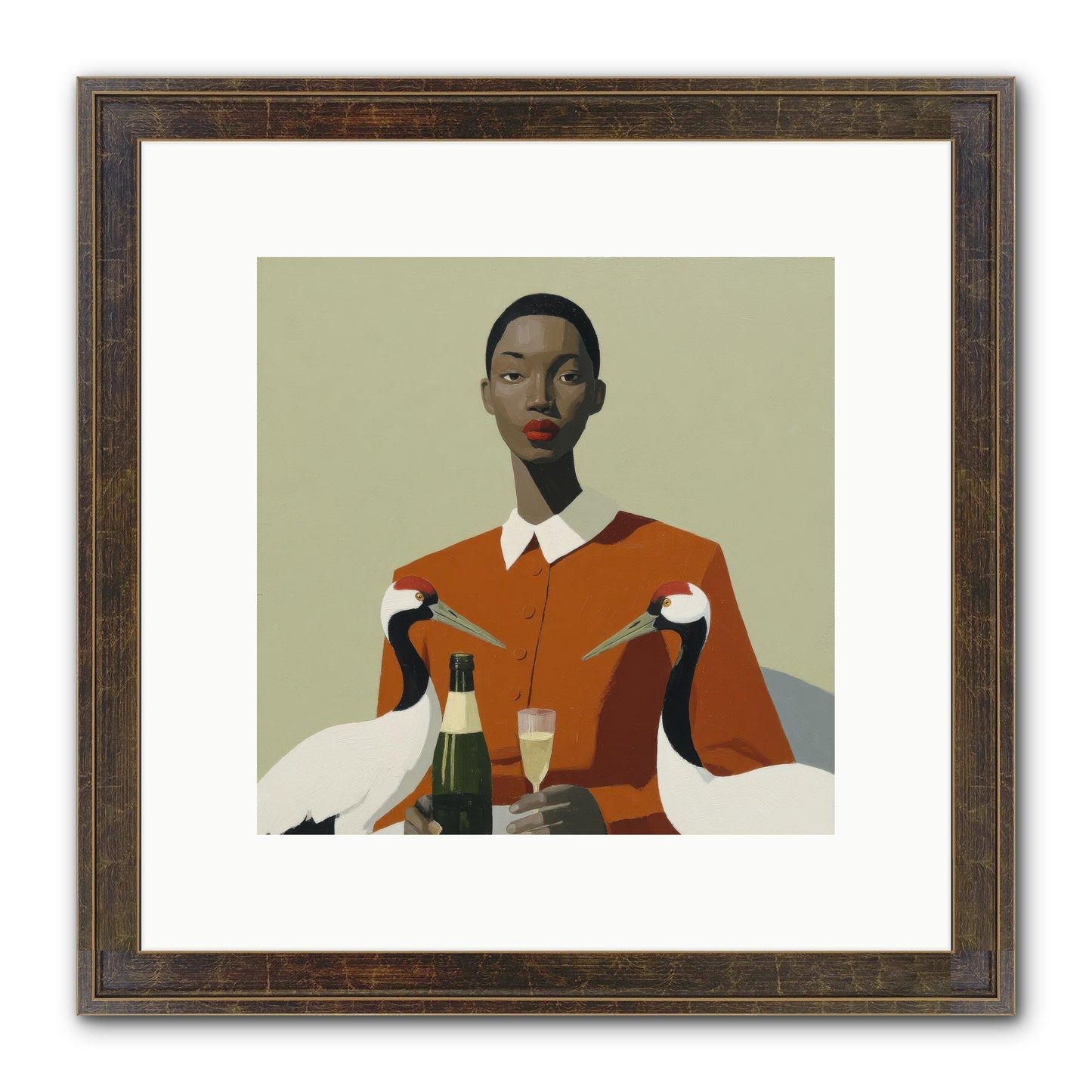 She Collected Feathers Daily Framed Print - Slimwoods Black/Gold 10x10
