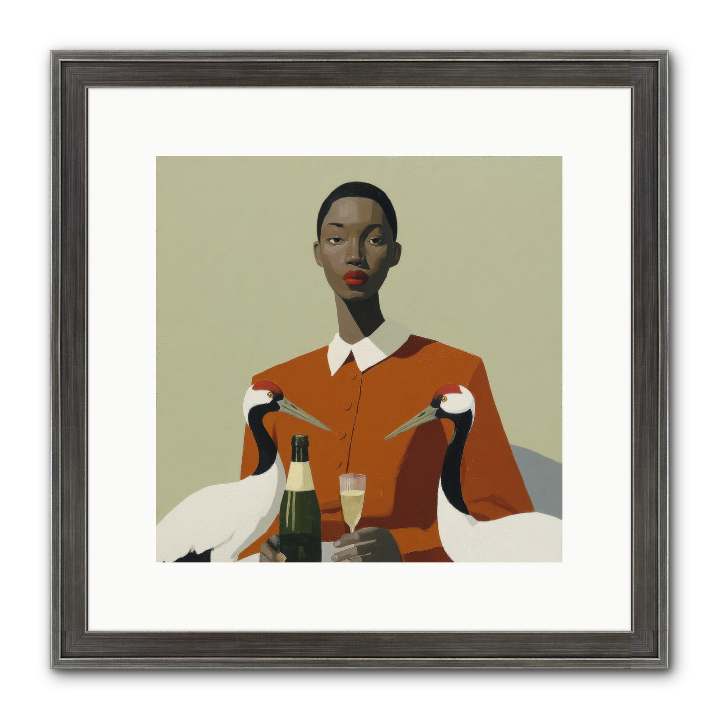 She Collected Feathers Daily Framed Print - Slimwoods Black/Silver 12x12