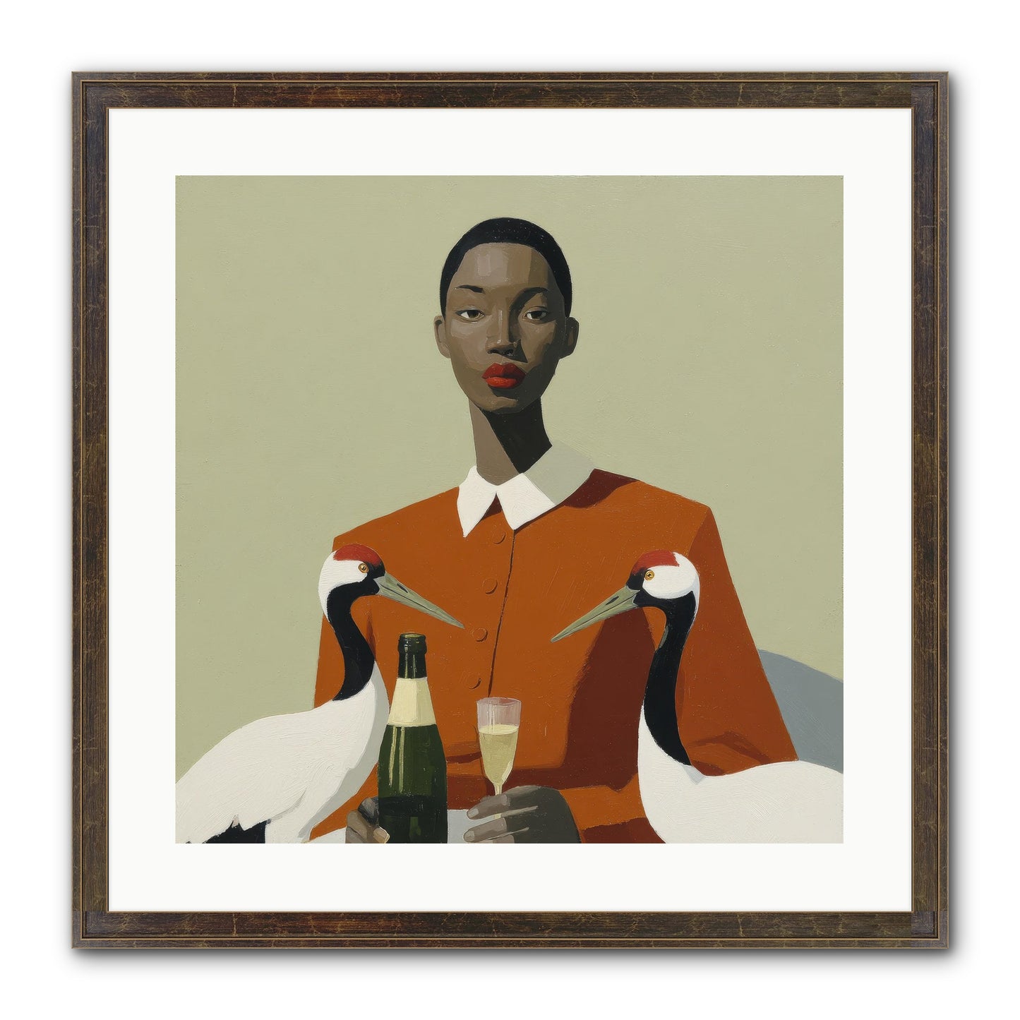 She Collected Feathers Daily Framed Print - Slimwoods Black/Gold 20x20