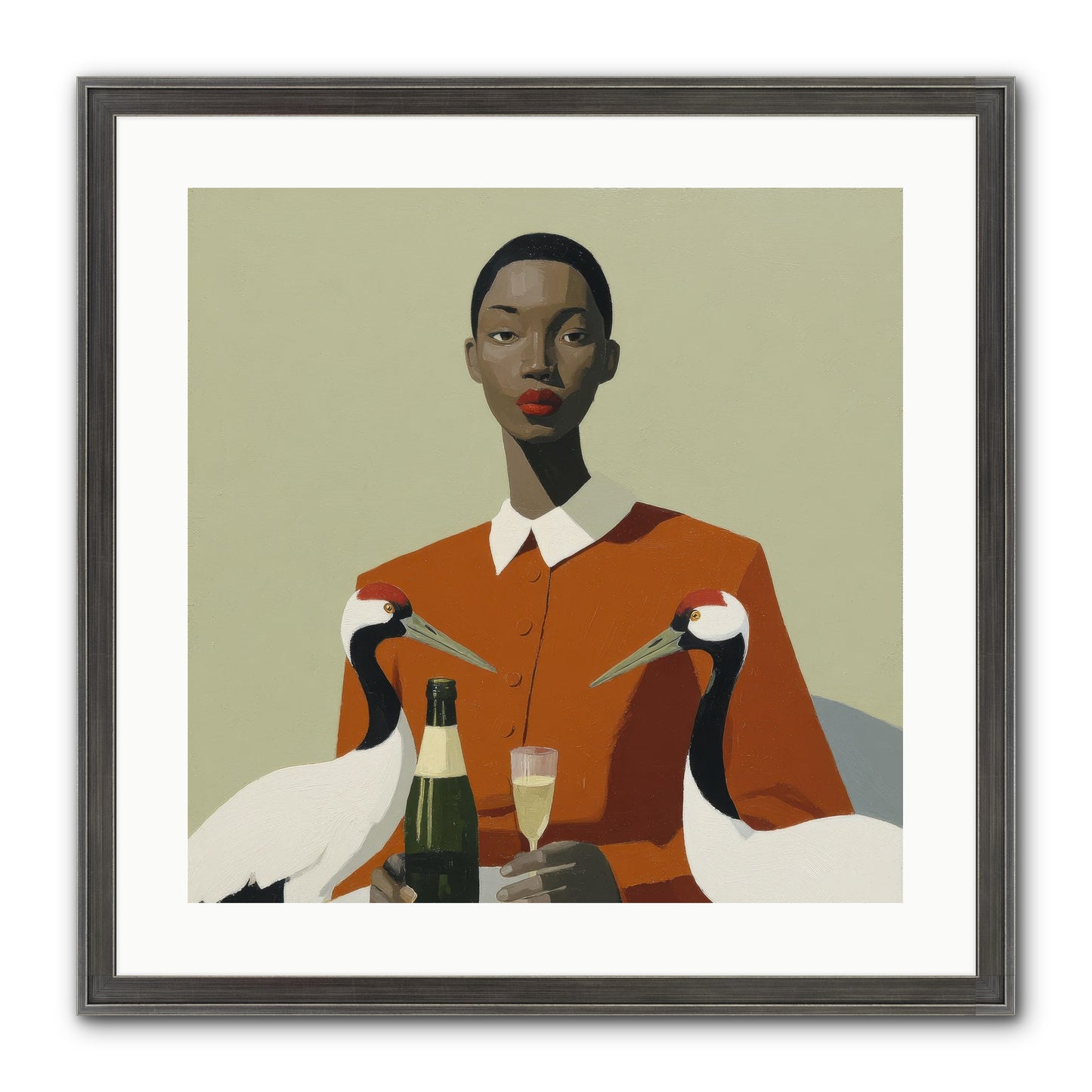 She Collected Feathers Daily Framed Print - Slimwoods Black/Silver 20x20