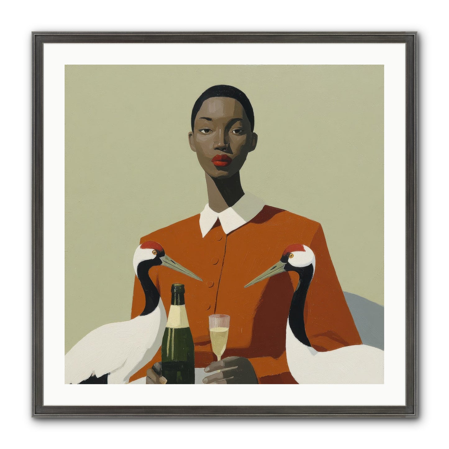 She Collected Feathers Daily Framed Print - Slimwoods Black/Silver 30x30